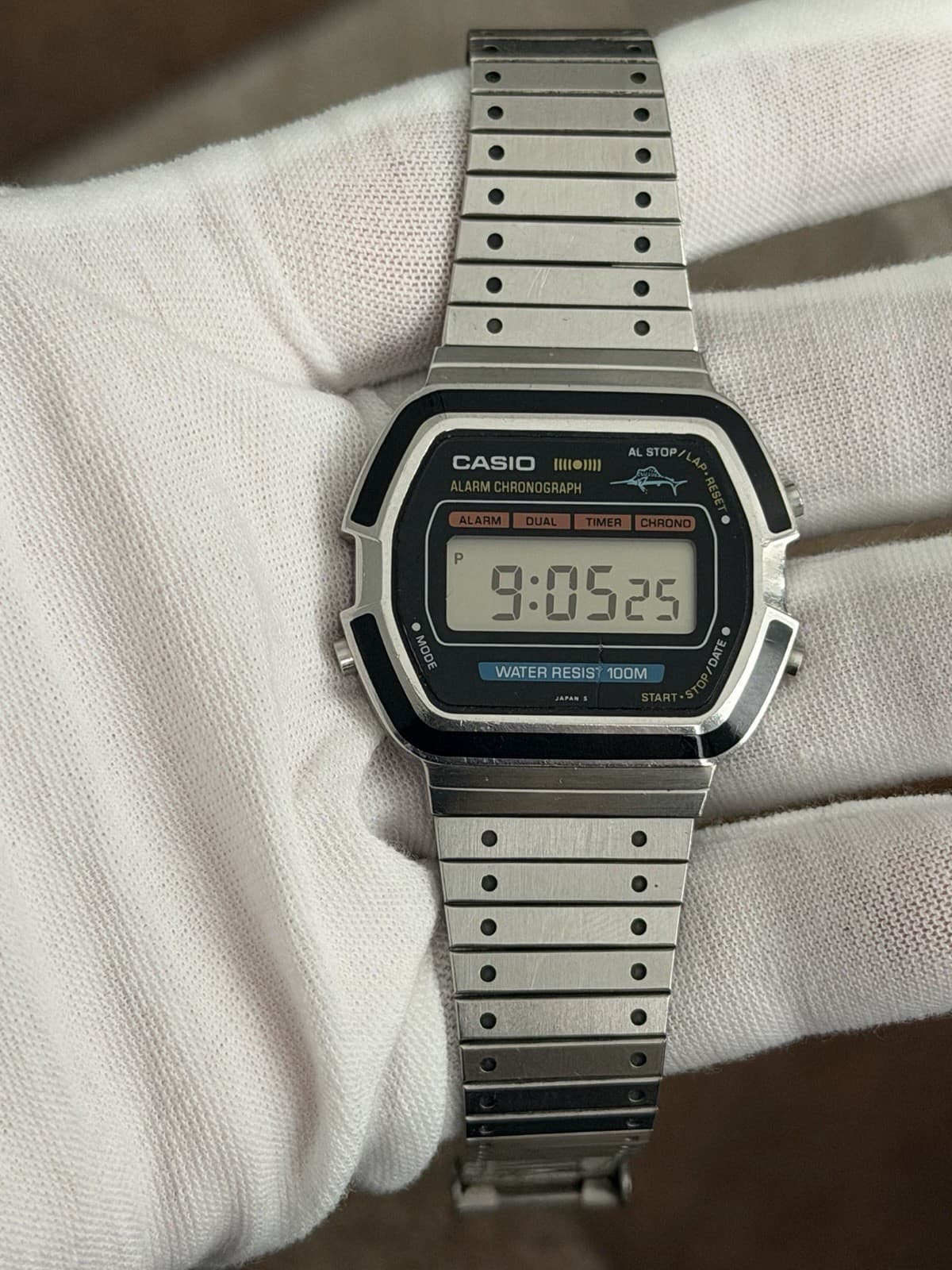 Rare Vintage Casio Marlin WS-720 Alarm Chronograph Digital Sports Watch JDM 80s
