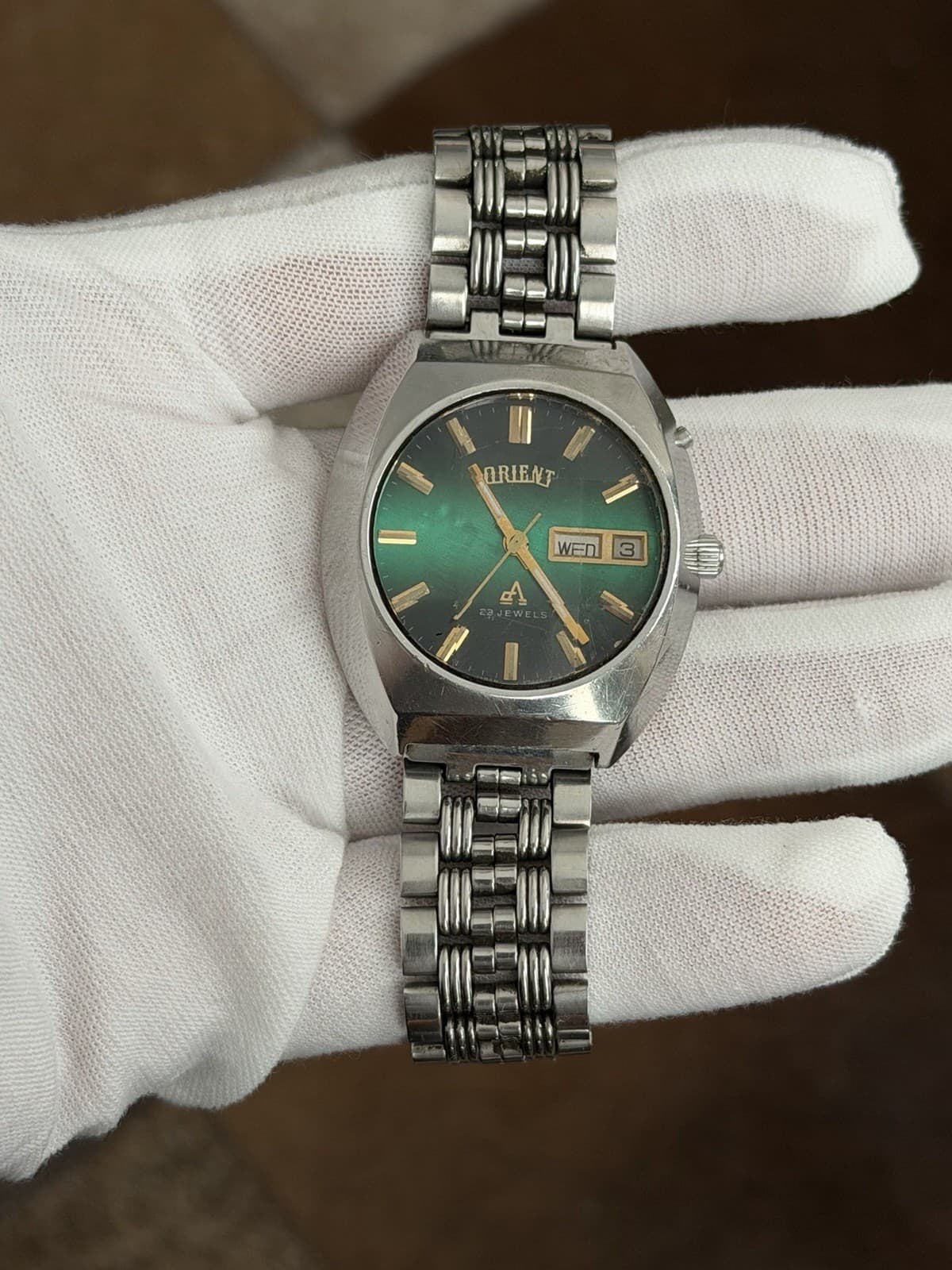 Rare Vintage Orient Chrono Ace Men’s Automatic 23J Dress Sports Watch JDM 1970s