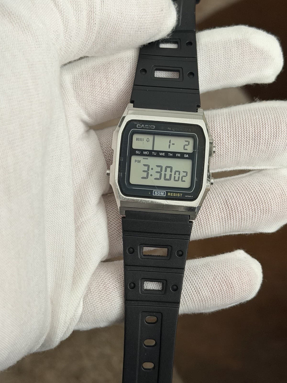 Rare Vintage Casio WS-77 Men’s Alarm Chronograph Digital Sports Watch JDM 1980s - Image 1