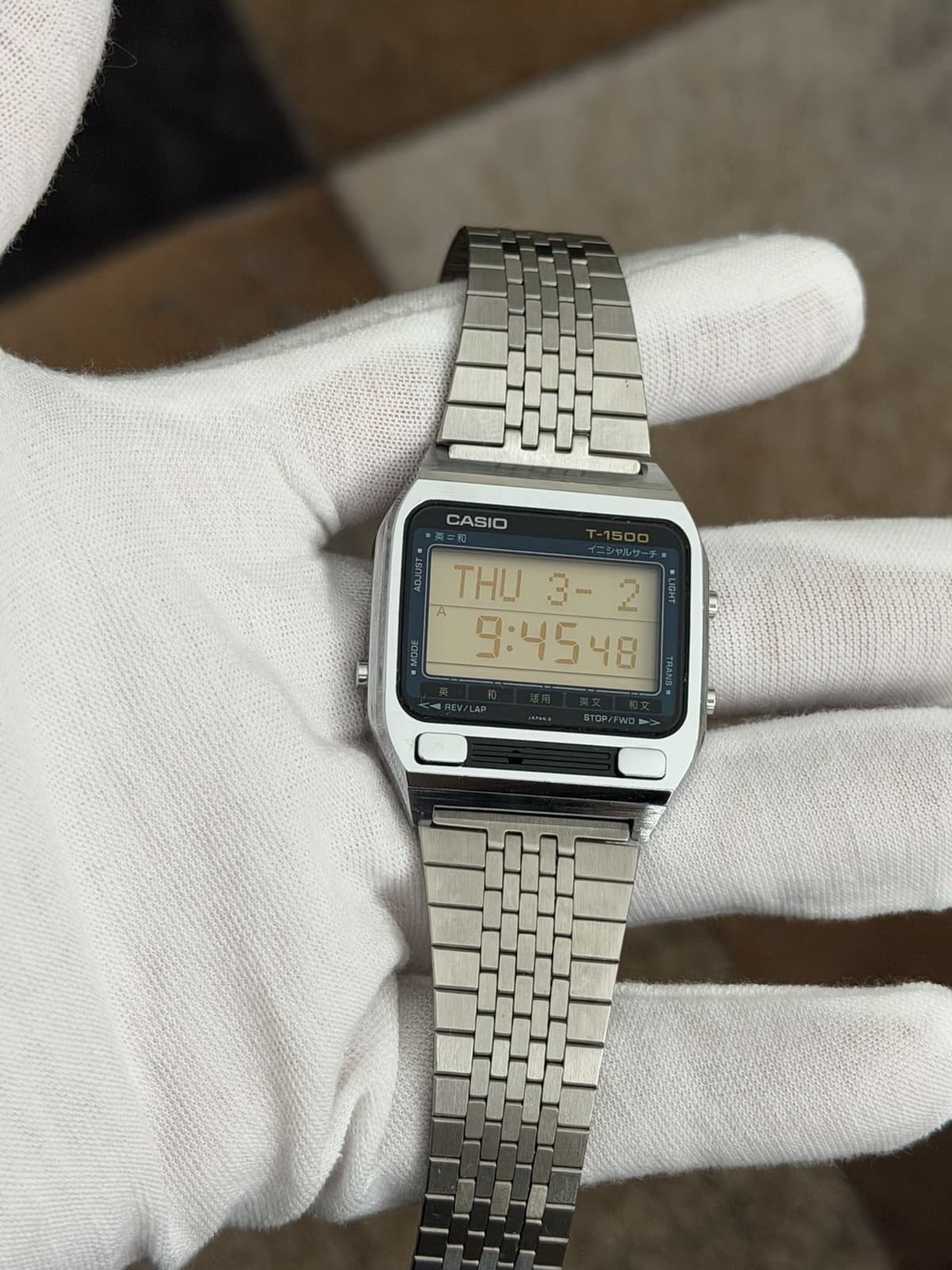 Rare Vintage Casio T-1500 Men’s Digital Dictionary Watch Module 117 JDM 1980s