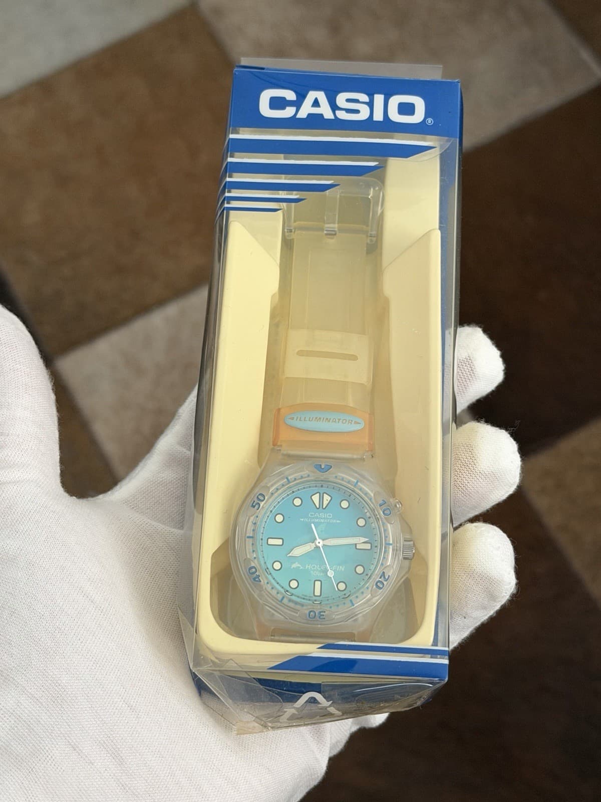 NOS Rare Vintage Casio Holey-Fin Illuminator ESP-301 Men’s Sports Watch JDM 90s - Image 1