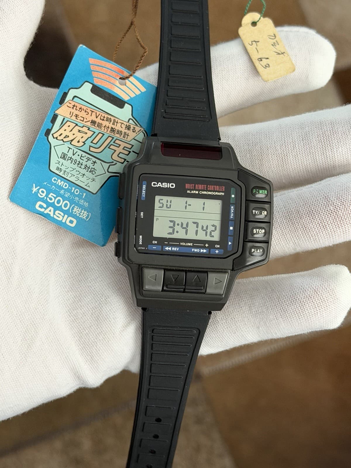 NOS Rare Vintage Casio Wrist Remote Controller CMD-10 Men’s Digital Watch JDM - Image 1
