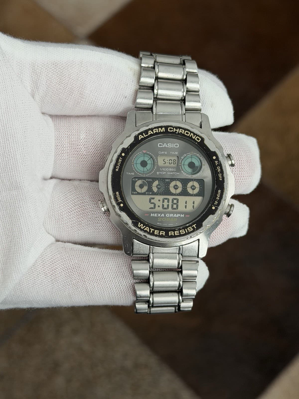 Rare Vintage Casio Hexa Graph DW-7800 Men’s Digital Sports Watch JDM 1980s - Image 1
