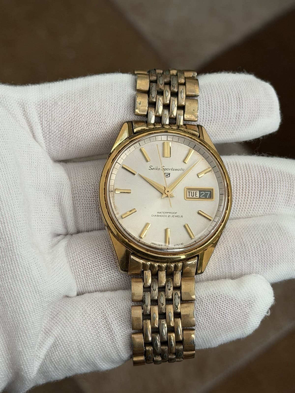 Rare Vintage Seiko 5 Sportsmatic 6619-8050 Men’s Automatic Dress Watch JDM 1960s - Image 1