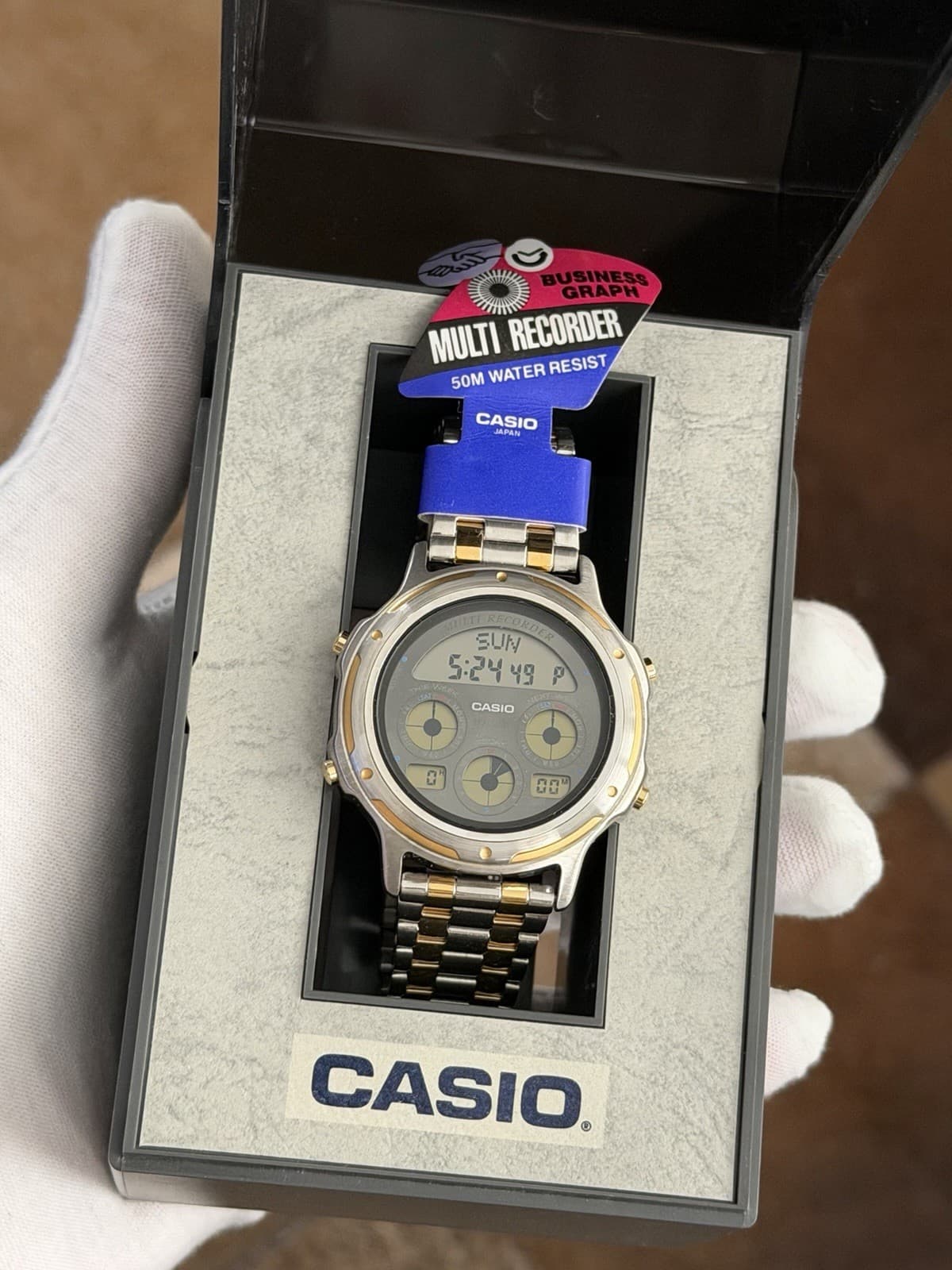 NOS Rare Vintage Casio Multi Recorder BGR-100 Digital Watch Module 930 JDM 80s - Image 1