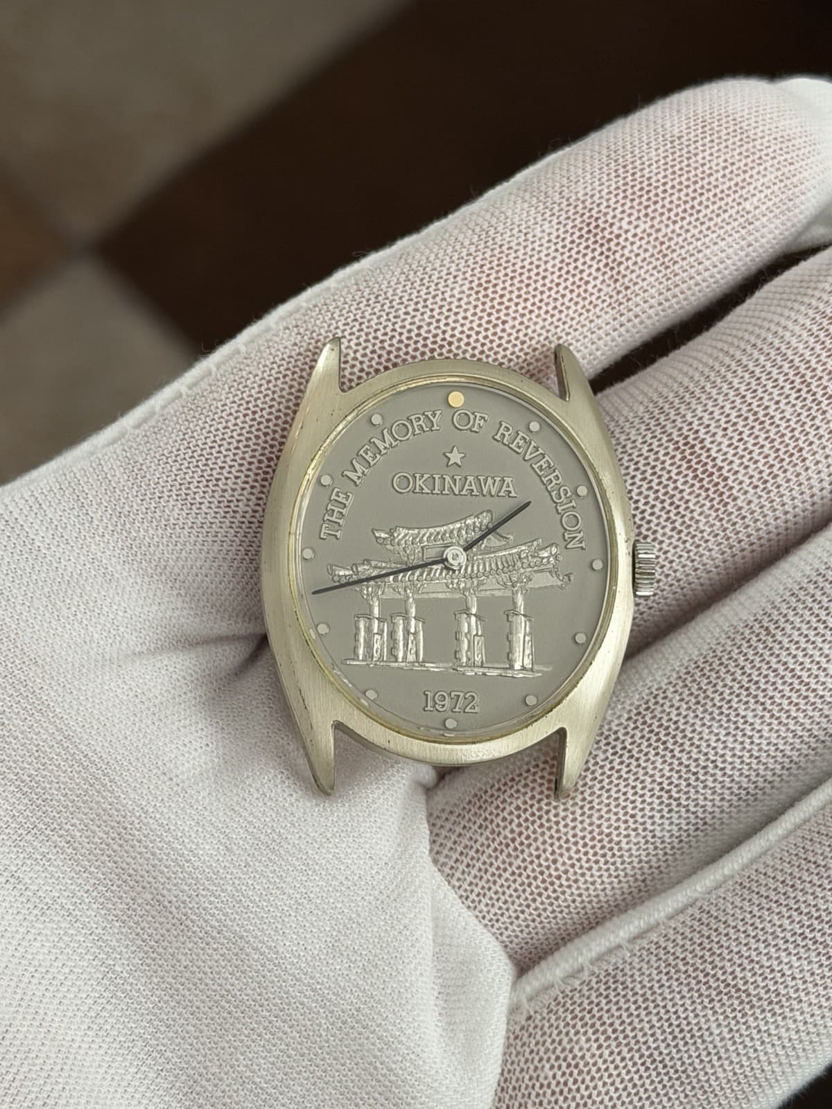 Citizen “The Memory of Reversion Okinawa” 1972 Solid Silver Commemorative Watch - Image 1