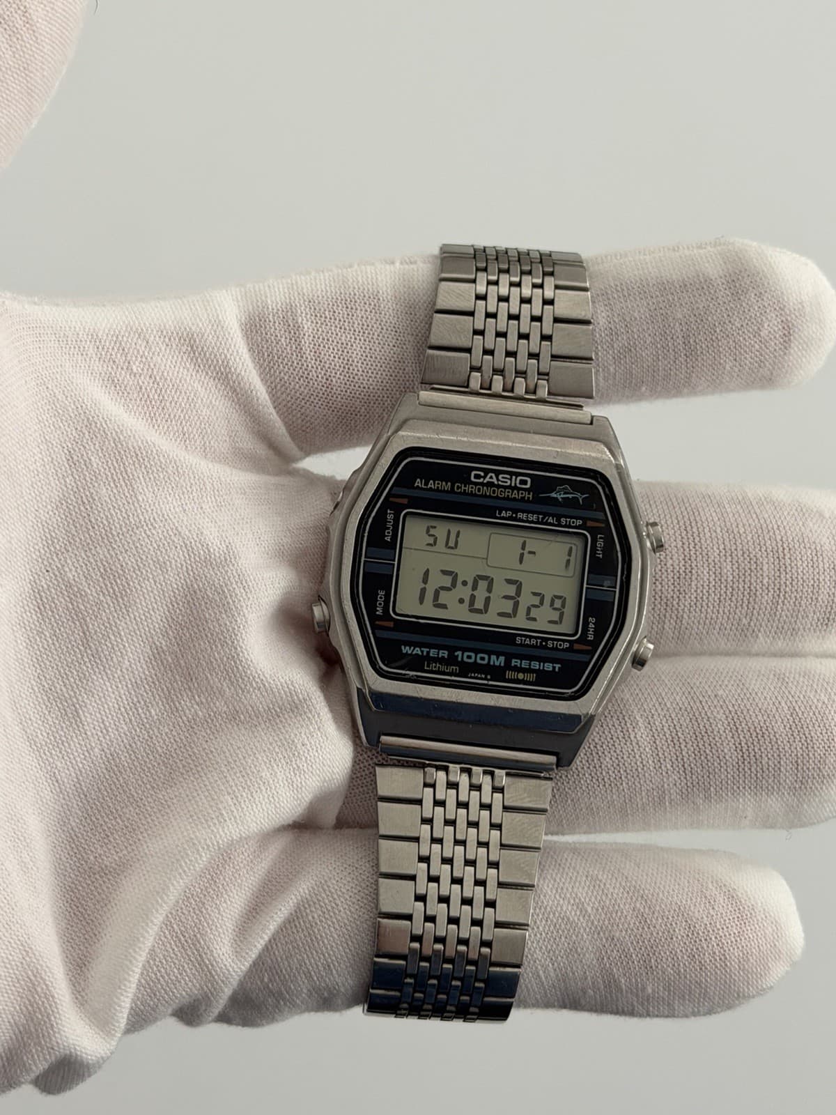 Casio Marlin W-750 Alarm Chronograph Men’s Vintage Digital Sports Watch JDM 80s