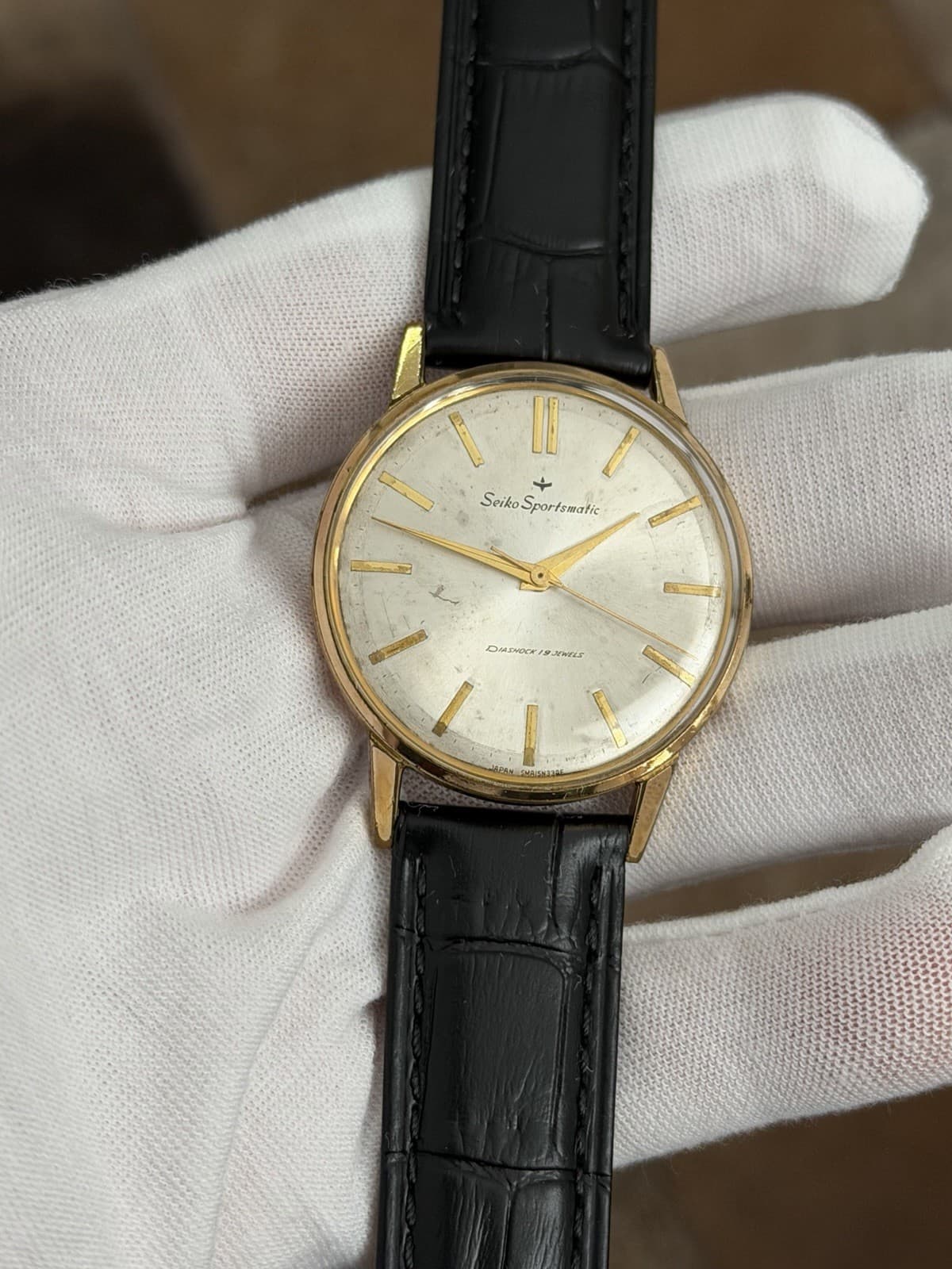 Rare Vintage Seiko Sportsmatic 15017 Men’s 19J Automatic Dress Watch JDM 1960s - Image 1