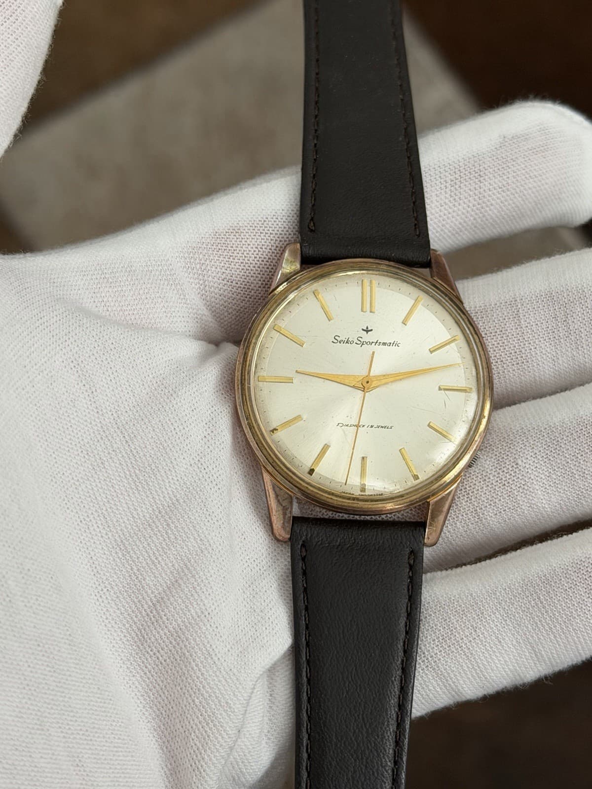 Rare Vintage Seiko Sportsmatic 15035D Men’s Classic 19J Dress Watch JDM 1960s