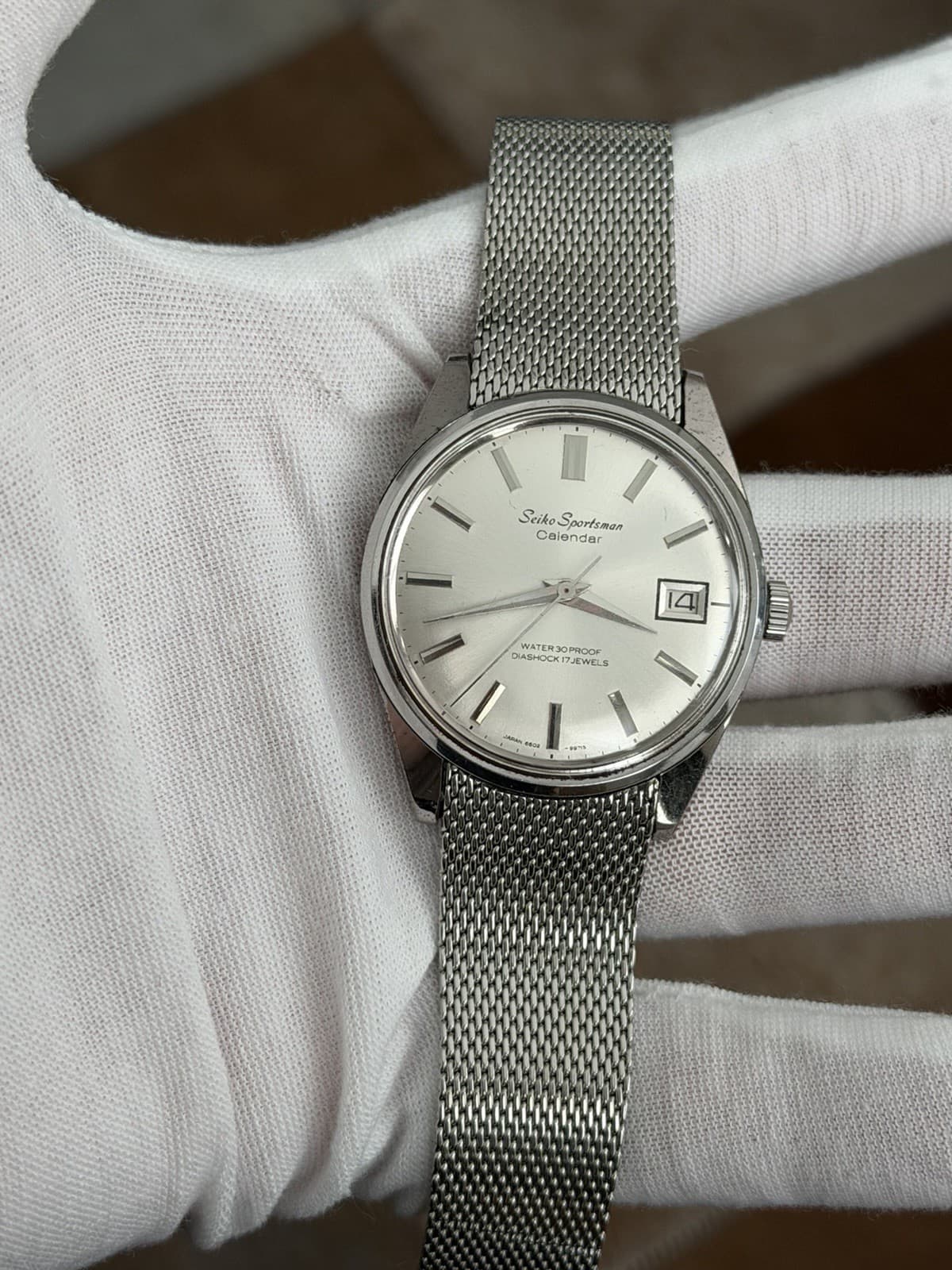 Rare Vintage Seiko Sportsman Calendar 6602-9981 Men’s 17J Dress Watch JDM 1960s - Image 1