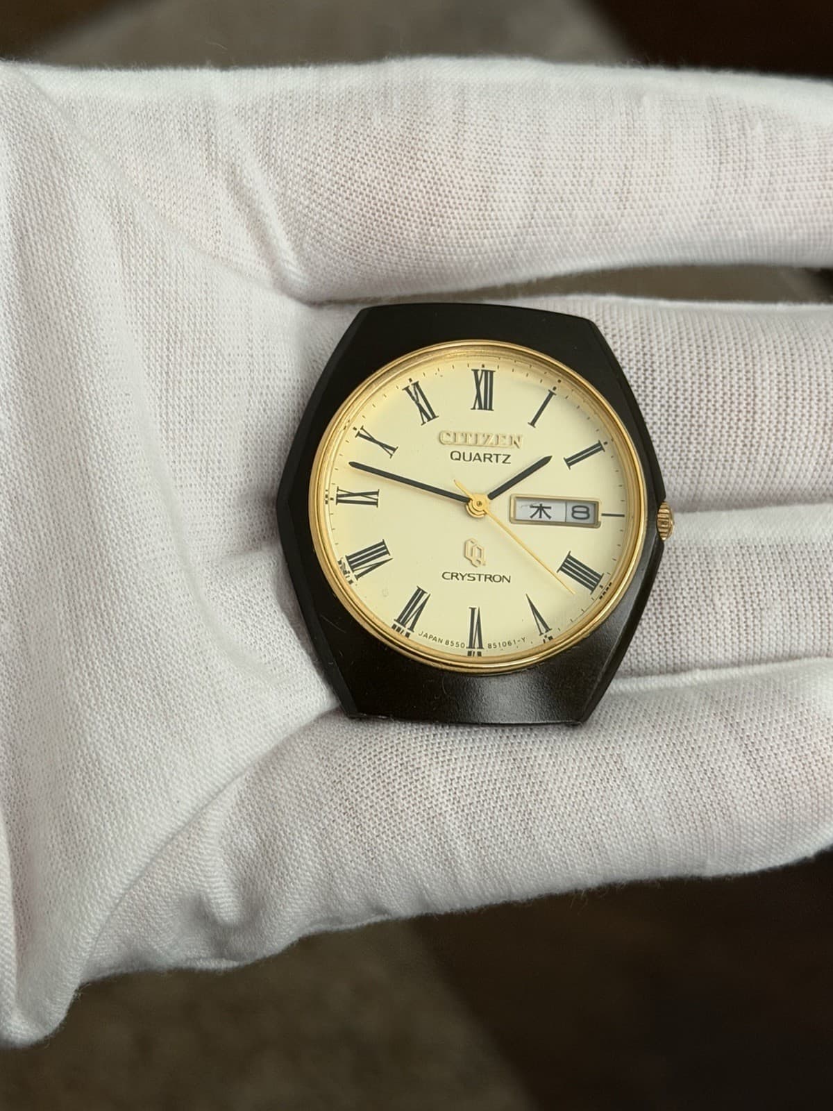 Rare Vintage Citizen Crystron 4-850866 Men’s Classic Quartz Dress Watch JDM 70s