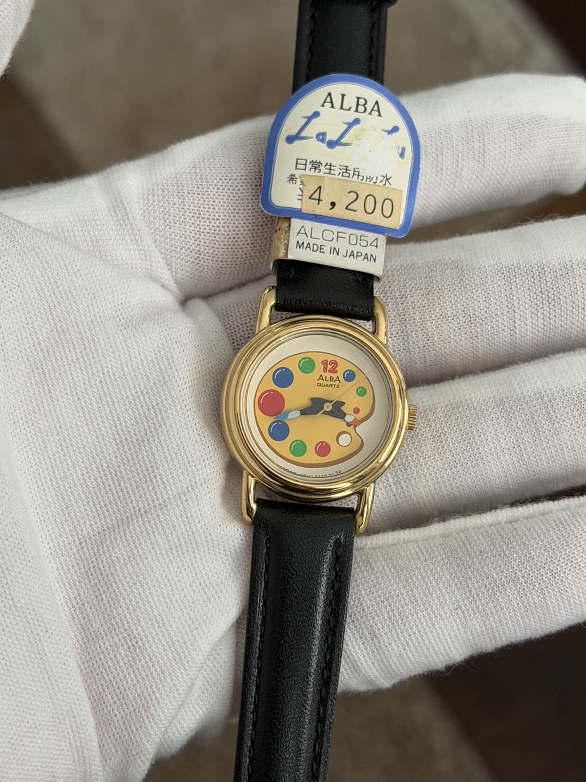 NOS Rare Vintage Alba La La La V811-0370 Artist Painter Quartz Watch JDM 1980s