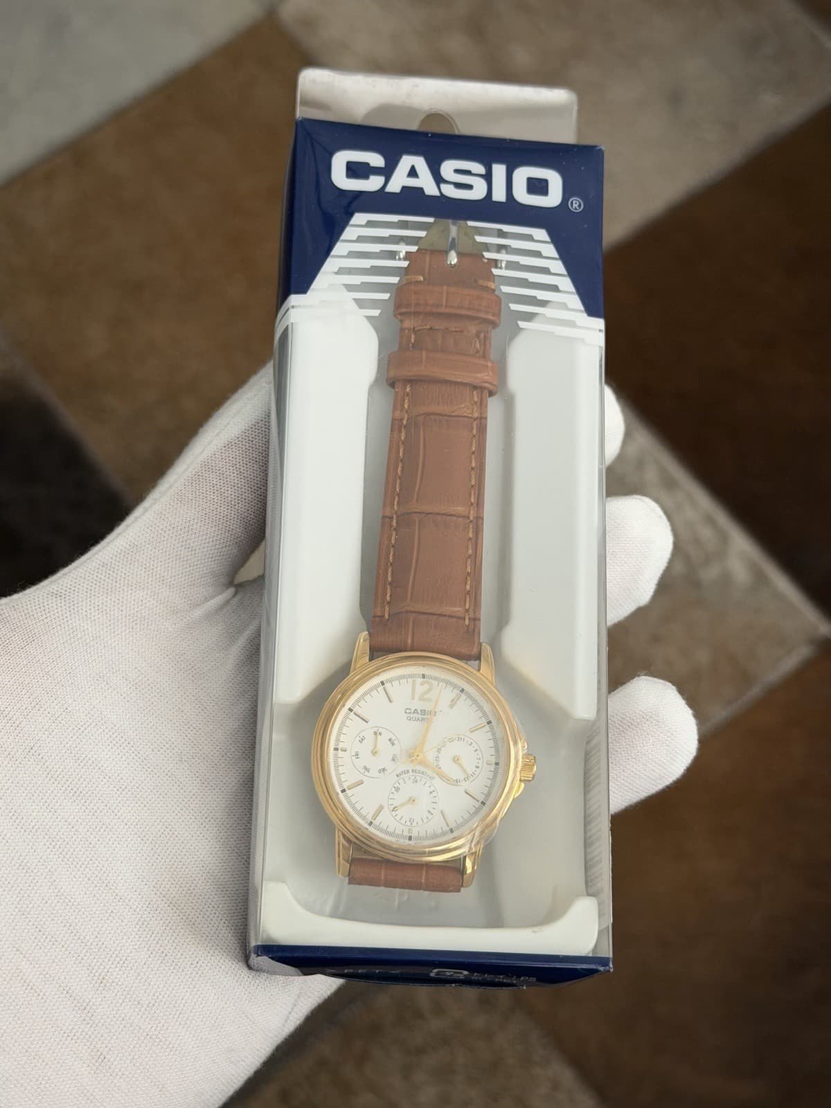 NOS Rare Vintage Casio Quartz MTP-1174 Men’s Triple Calendar Dress Watch JDM 90s