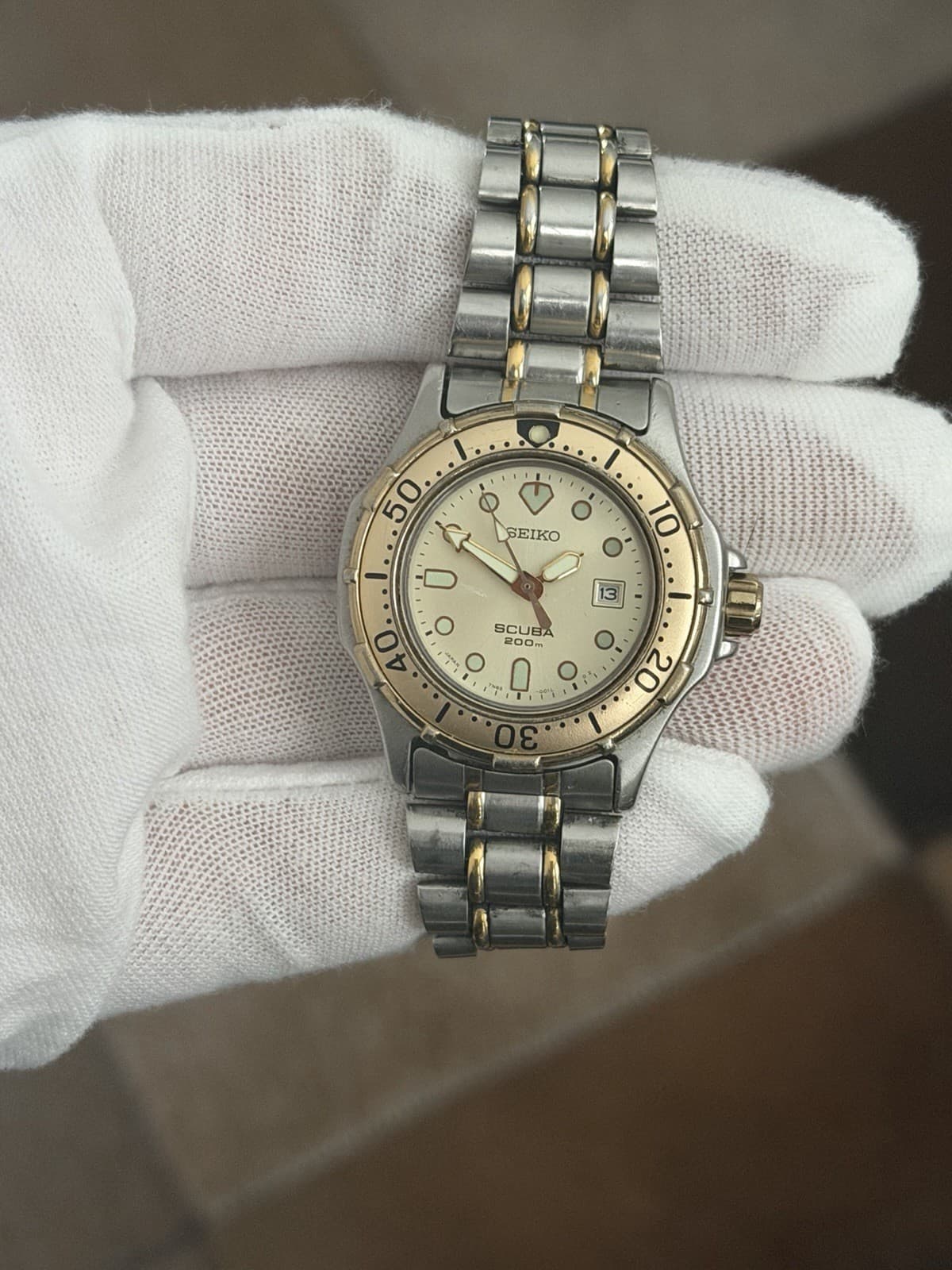 Rare Vintage Seiko Scuba 7N85-0010 Quartz Diver Sports Watch JDM 1990s - Image 1