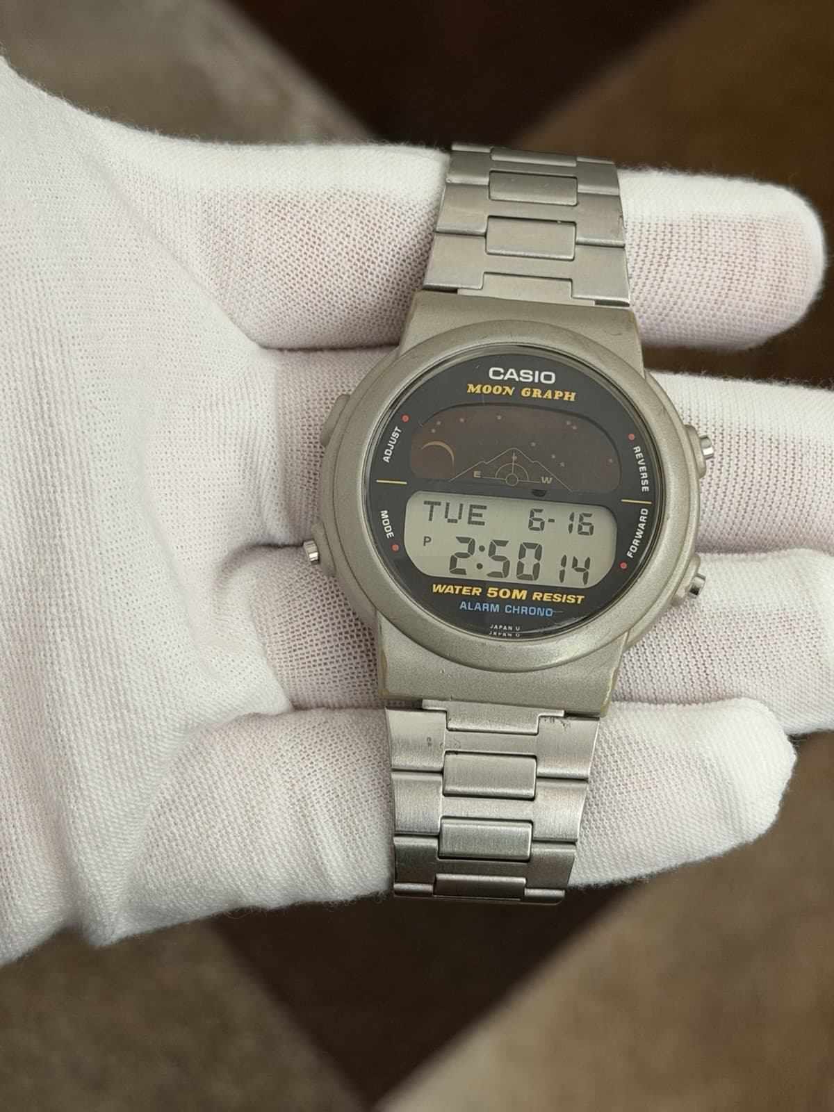 Rare Vintage Casio Moon Graph GMW-60 Men’s Digital Sports Watch JDM 1980s - Image 1