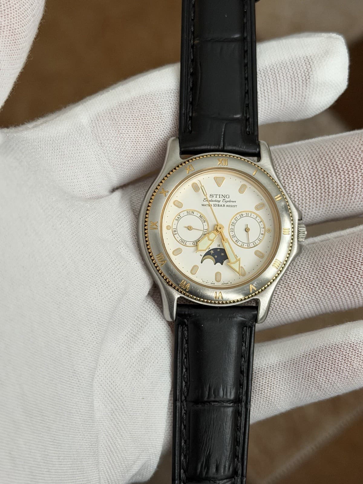 Rare Vintage Casio Sting Everlasting Explorer STN-602W Moon Phase Watch JDM 80s - Image 1
