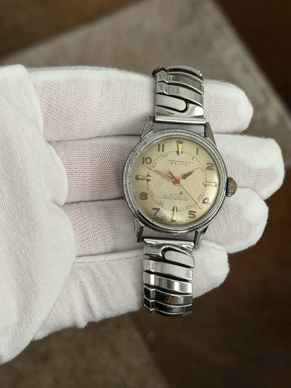 Rare Vintage Seiko Super Chronometer 1727 Classic Dress Sports Watch JDM 1950s