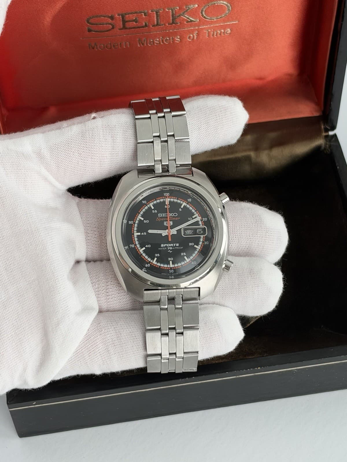 Seiko 5 Sports Speedtimer 7017-8000 Men’s Vintage Chronograph Watch JDM 1970s