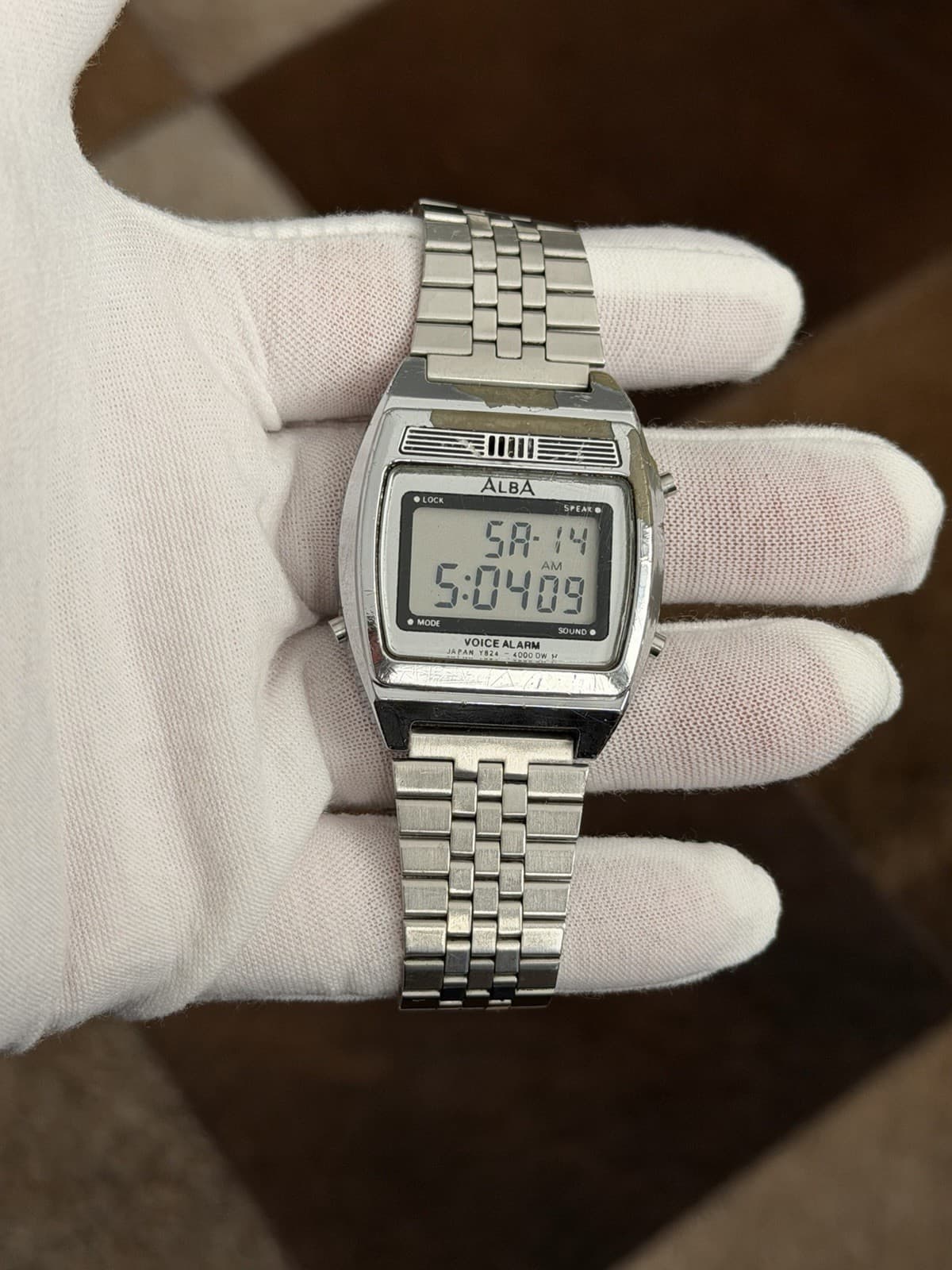 Rare Vintage Alba Voice Alarm Y824-4000 Men’s Digital Sports Watch JDM 1980s - Image 1