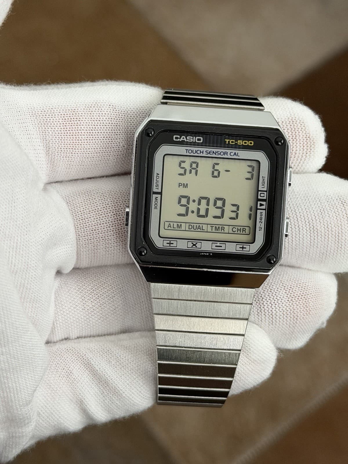 Rare Vintage Casio TC-500 Men’s Touch Screen Calculator Digital Watch JDM 1980s - Image 1