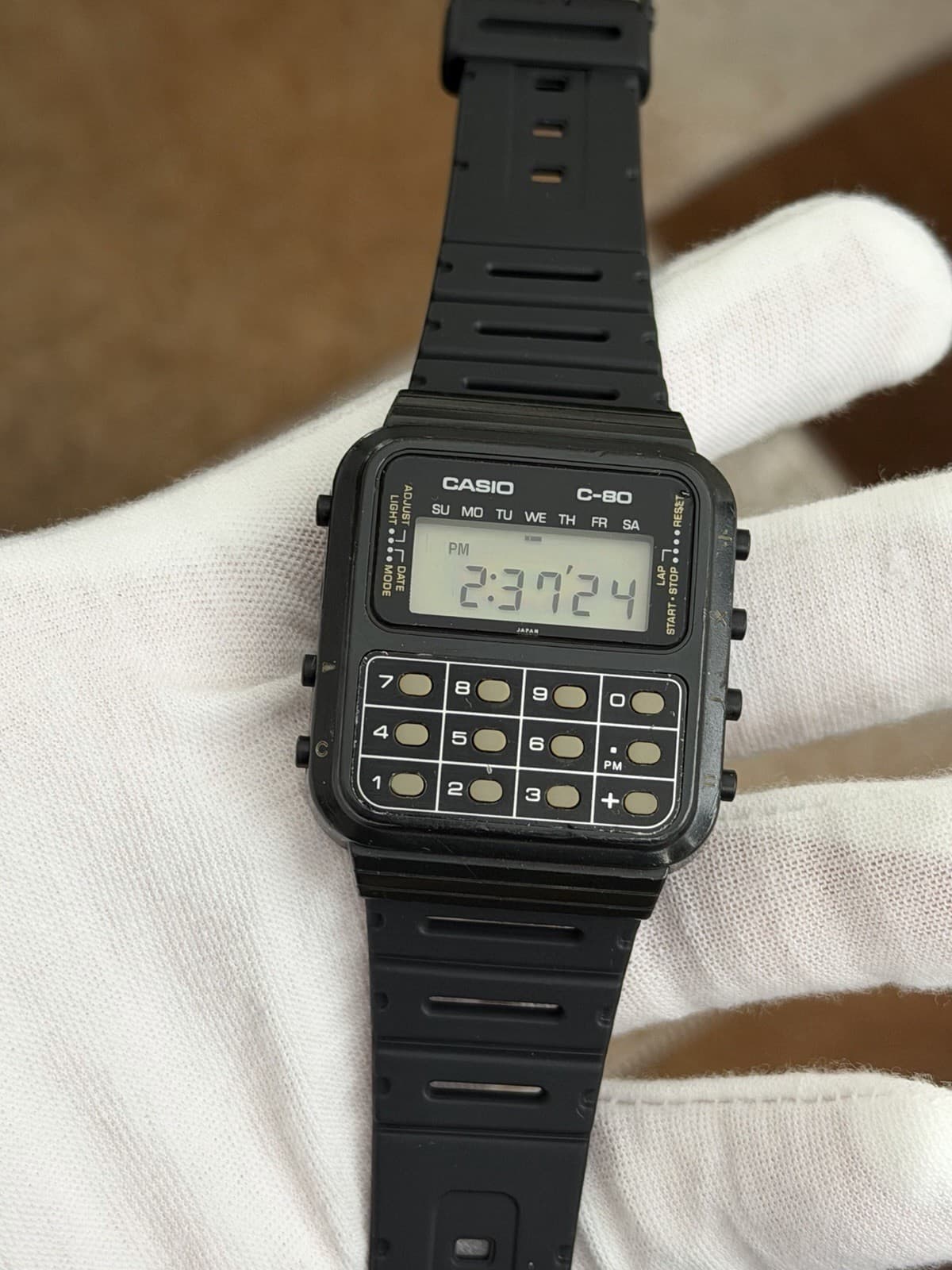 Rare Vintage Casio C-80 Men’s Digital Calculator Watch JDM 1980s Module 133
