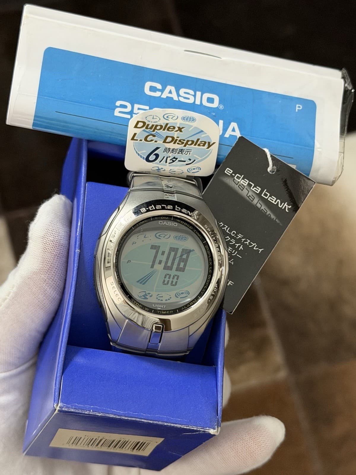 NOS Rare Vintage Casio e-Data Bank EDB-111 Men’s Digital Sports Watch JDM 1990s - Image 1