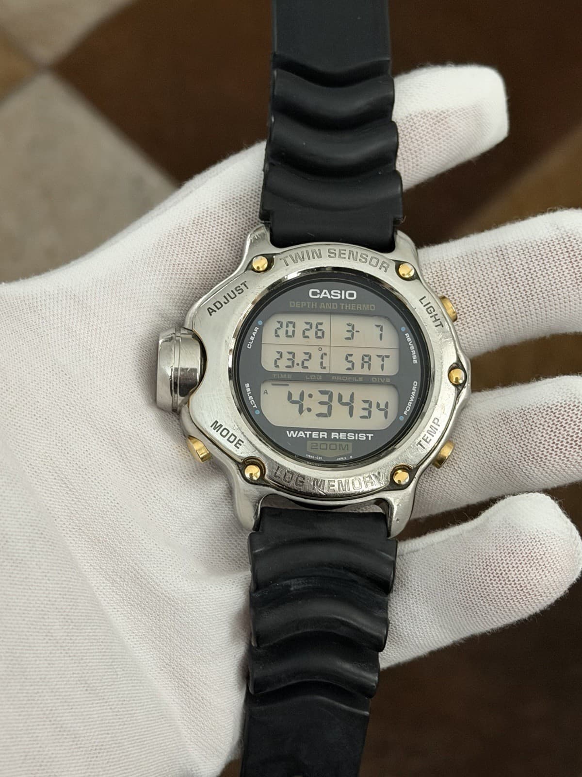 Rare Vintage Casio DEP-600 Men’s Twin Sensor Digital Diver’s Sport Watch JDM 90s - Image 1