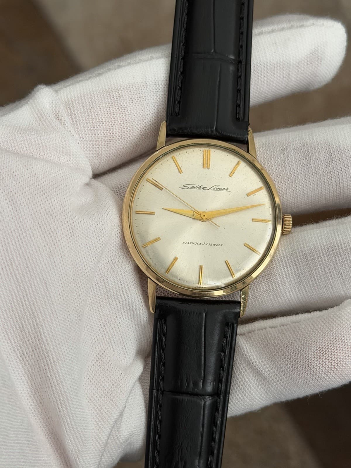 Rare Vintage Seiko Liner J14069 Men’s 23J Manual GF Classic Dress Watch JDM 60s - Image 1