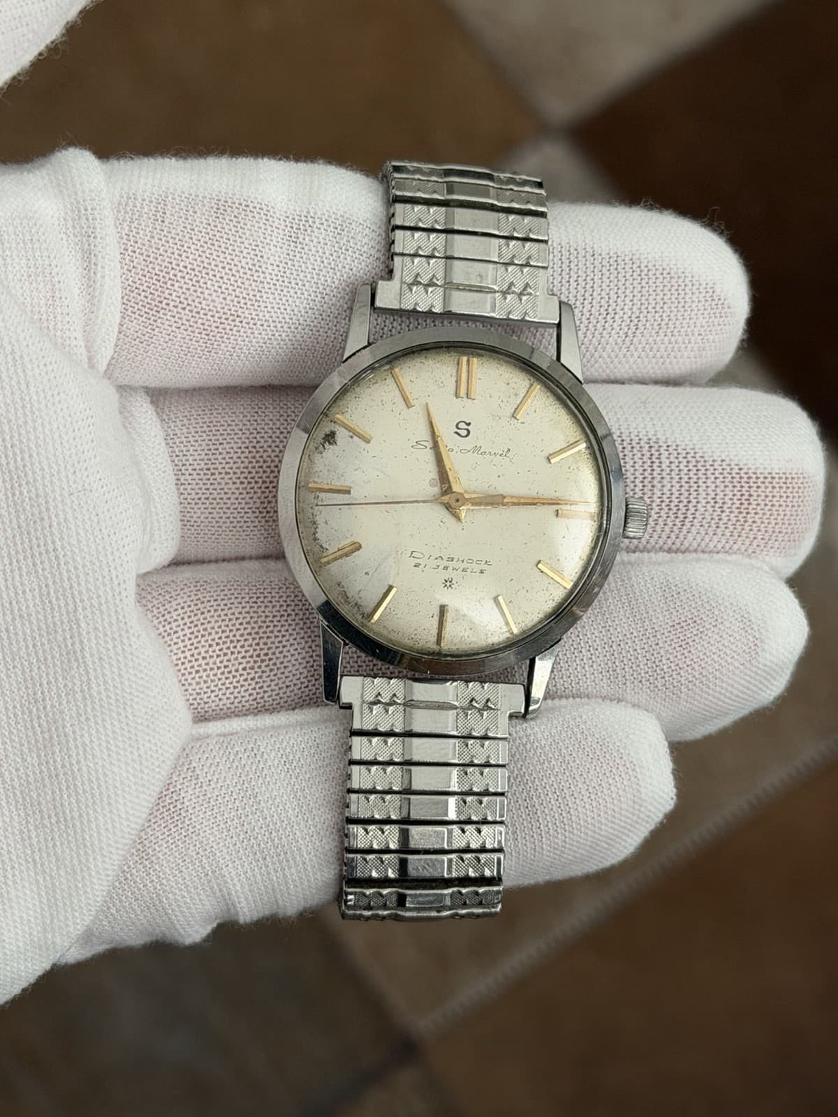 Rare Vintage Seiko Marvel 14025 Seikosha 21J Men’s Classic Dress Watch JDM 1950s