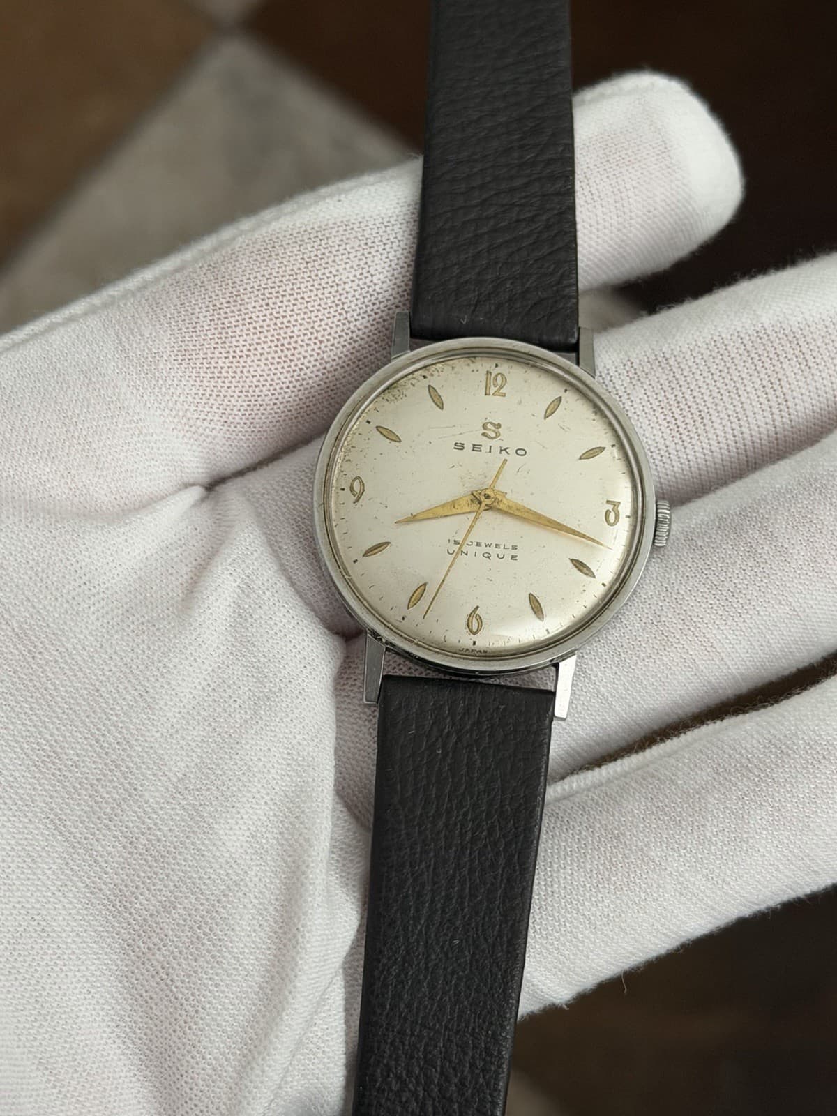 Rare Vintage Seiko Unique 14034 Seikosha 15J Men’s Classic Dress Watch JDM 1950s