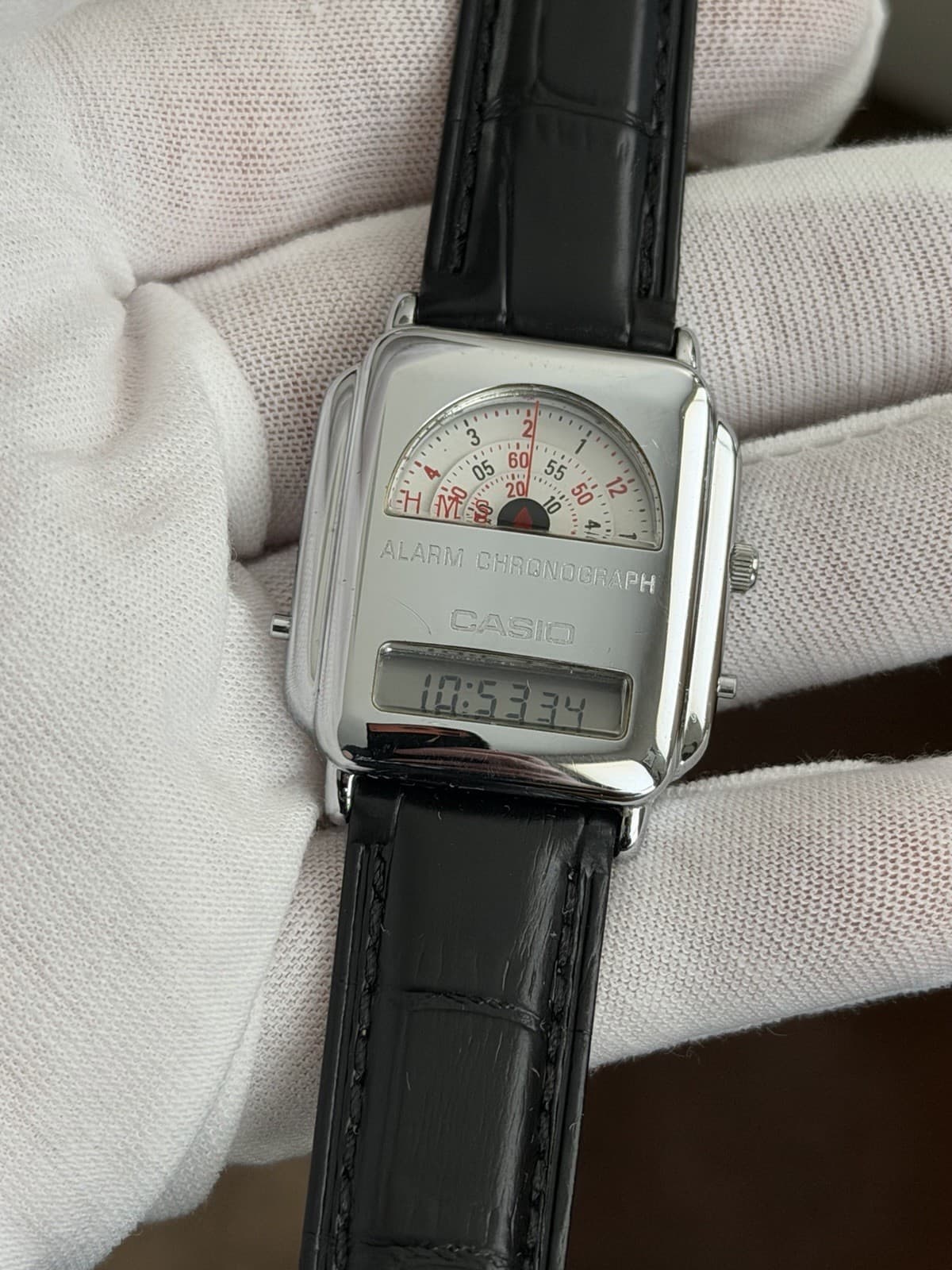 Rare Vintage Casio AQ-441 Jump Hour Men’s Ana-Digi Sports Dress Watch JDM 1980s - Image 1