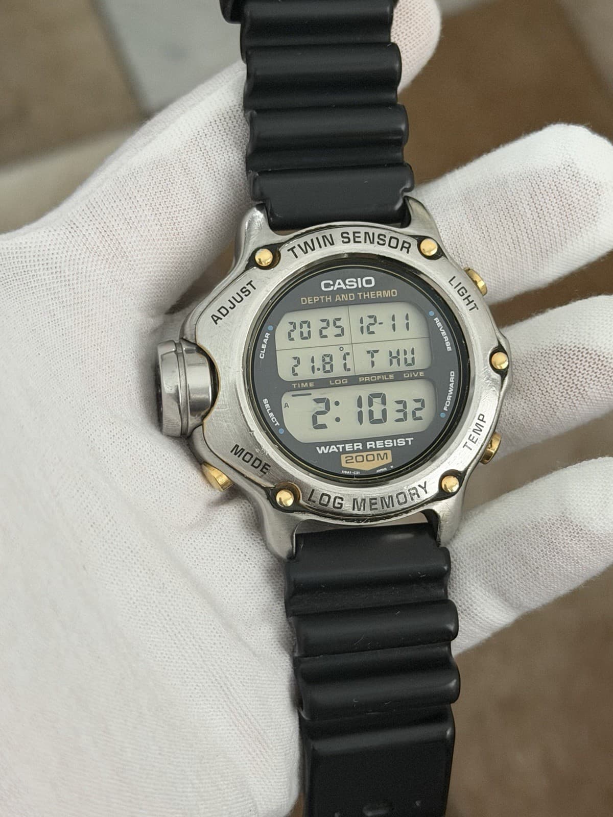 Rare Vintage Casio DEP-600 Men’s Twin Sensor Digital Diver’s Sport Watch JDM 90s - Image 1