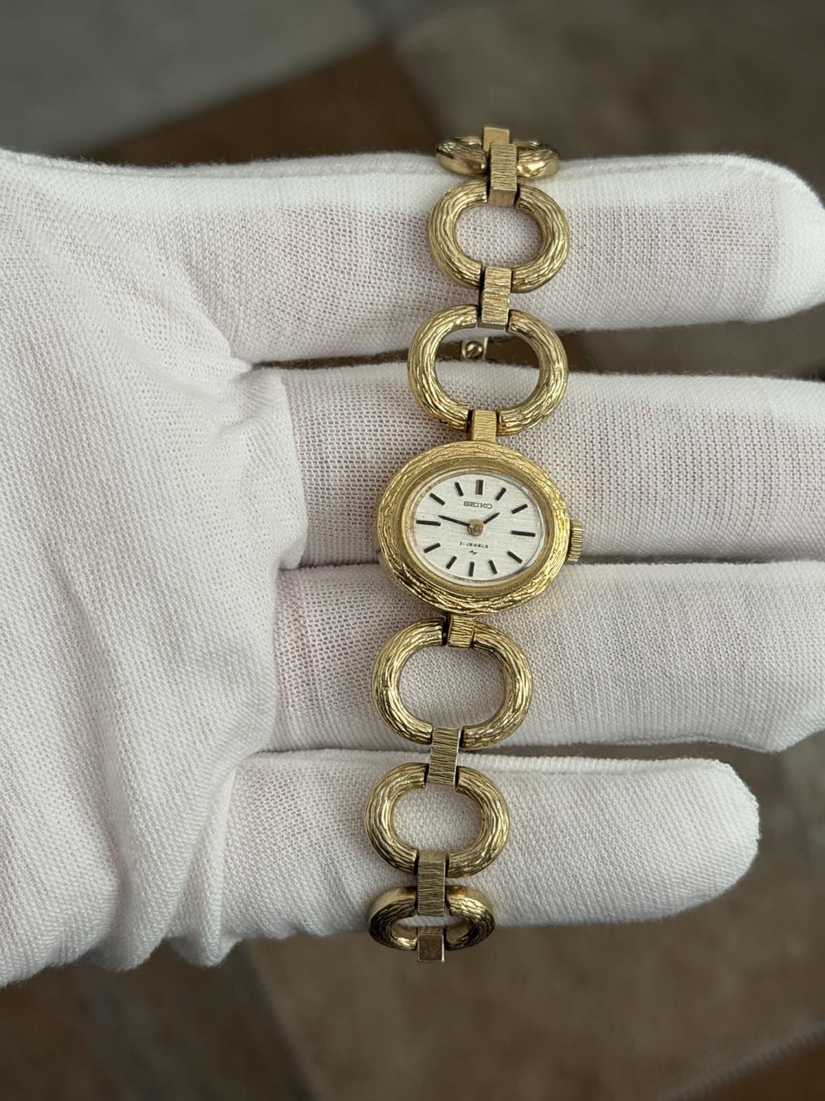 Rare Vintage Seiko 11-7510 Fancy 21J Manual Classic Bracelet Dress Watch JDM 60s