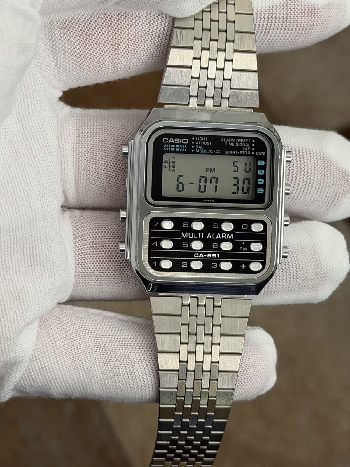 Rare Vintage Casio Multi Alarm CA-951 Men’s Digital Calculator Watch JDM 1980s - Image 1
