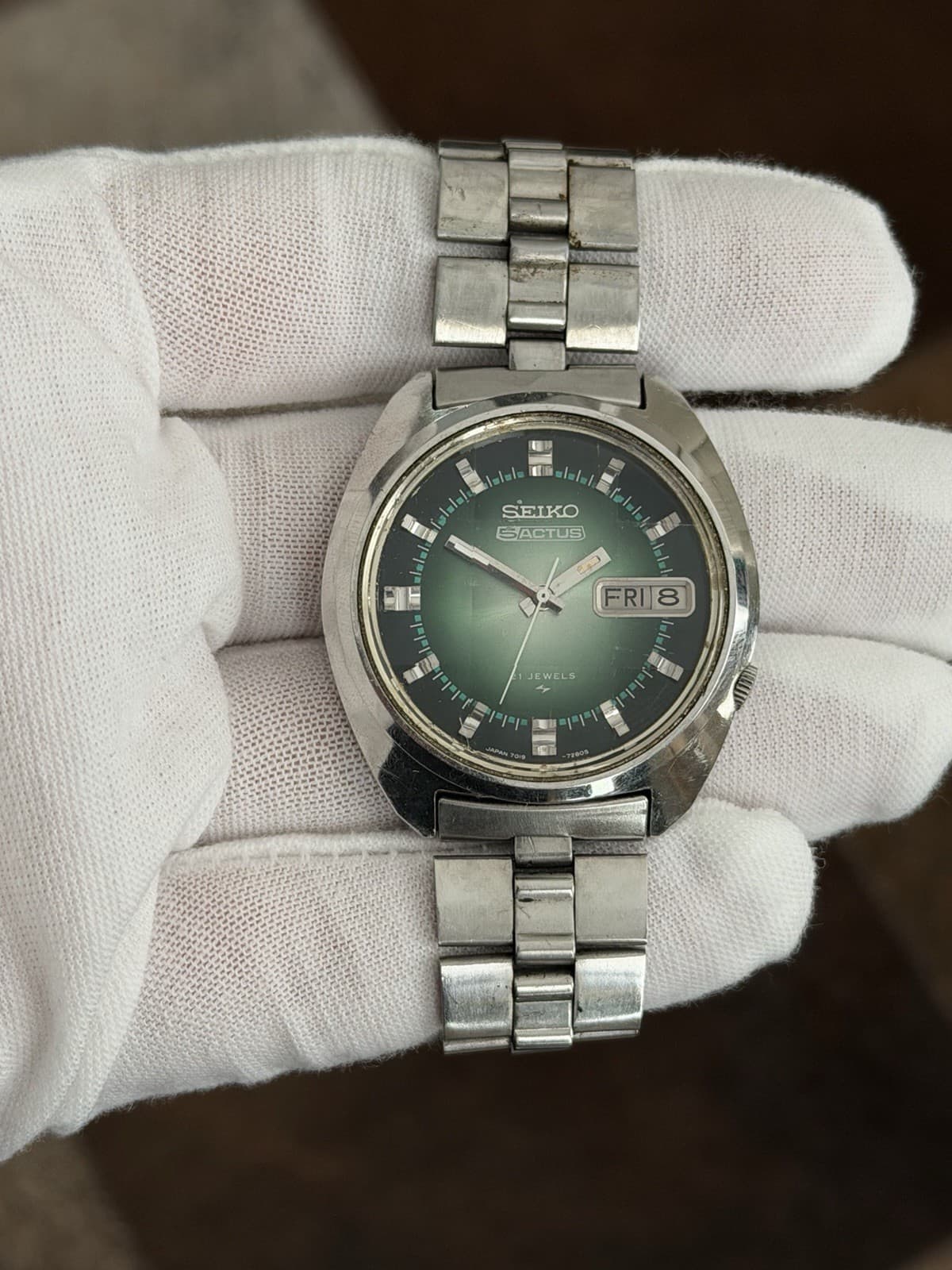 Rare Vintage Seiko 5 Actus 7019-7210 Men’s Automatic Dress Sports Watch JDM 70s
