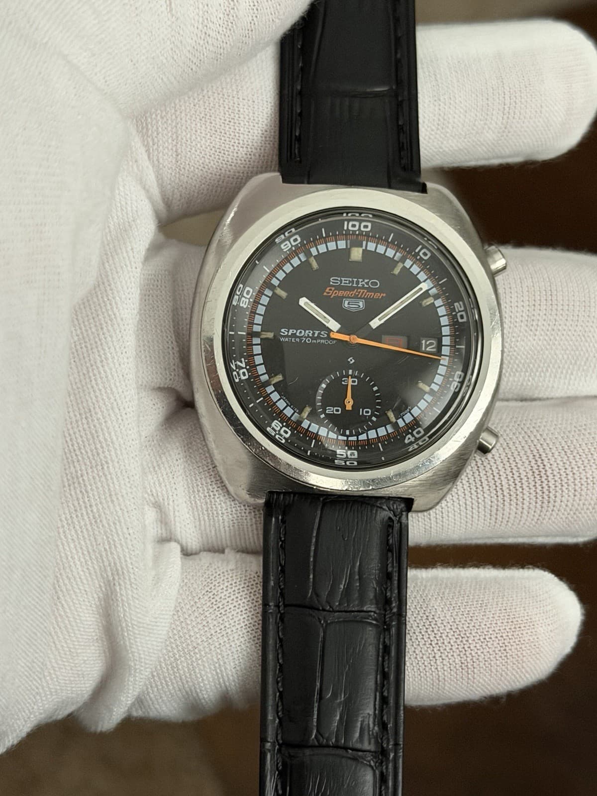 Rare Vintage Seiko 5 Speedtimer 6139-7000 Men’s Chronograph Sports Watch JDM 70s - Image 1