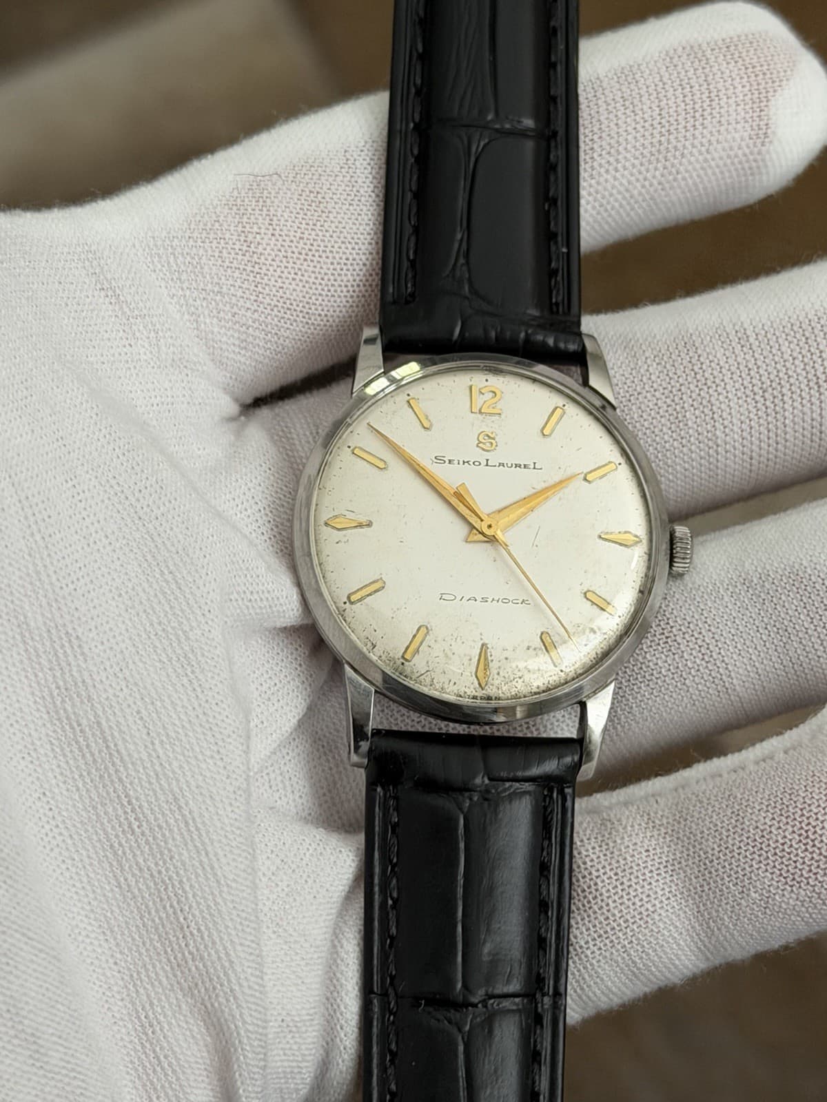 Rare Vintage Seiko Laurel 14037 Seikosha 11J Men’s Classic Dress Watch JDM 1950s - Image 1