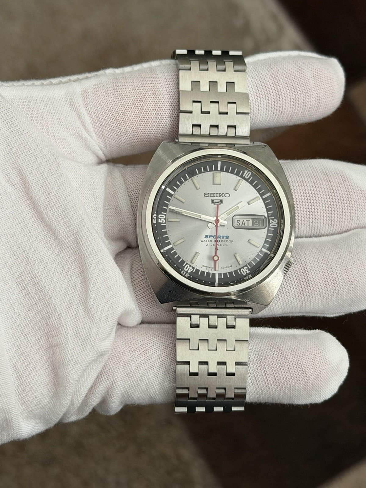 Rare Vintage Seiko 5 Sports 6119-6020 Men’s 21J Automatic Watch JDM 1960s