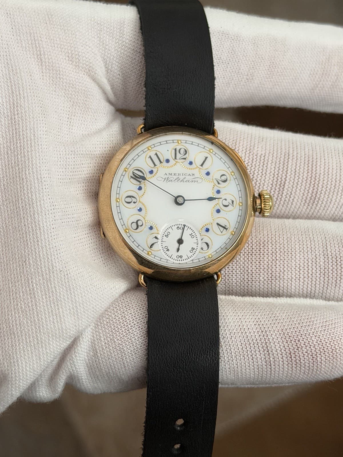 Vintage Waltham Art Deco Fancy Enamel Dial Manual GF Men’s Classic Dress Watch - Image 1
