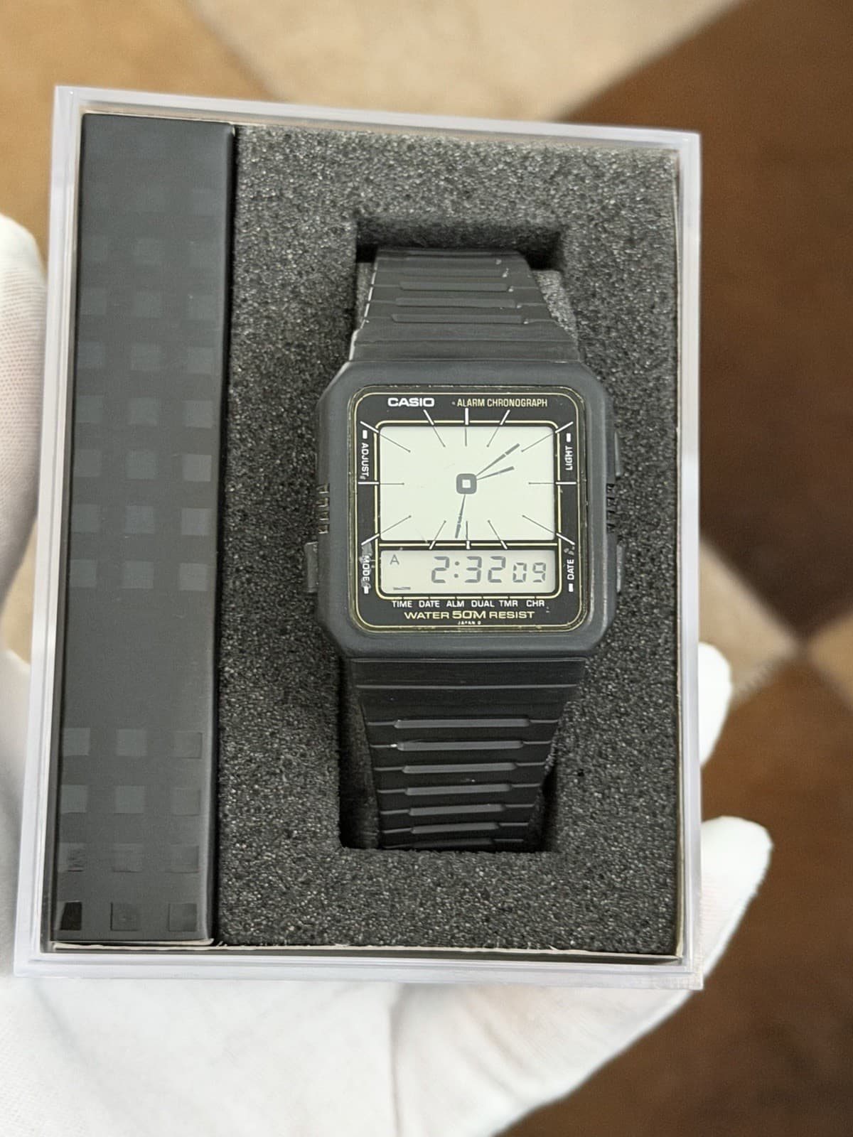 Rare Vintage Casio AE-7W Men’s Alarm Chronograph Digital Sports Watch JDM 1980s - Image 1