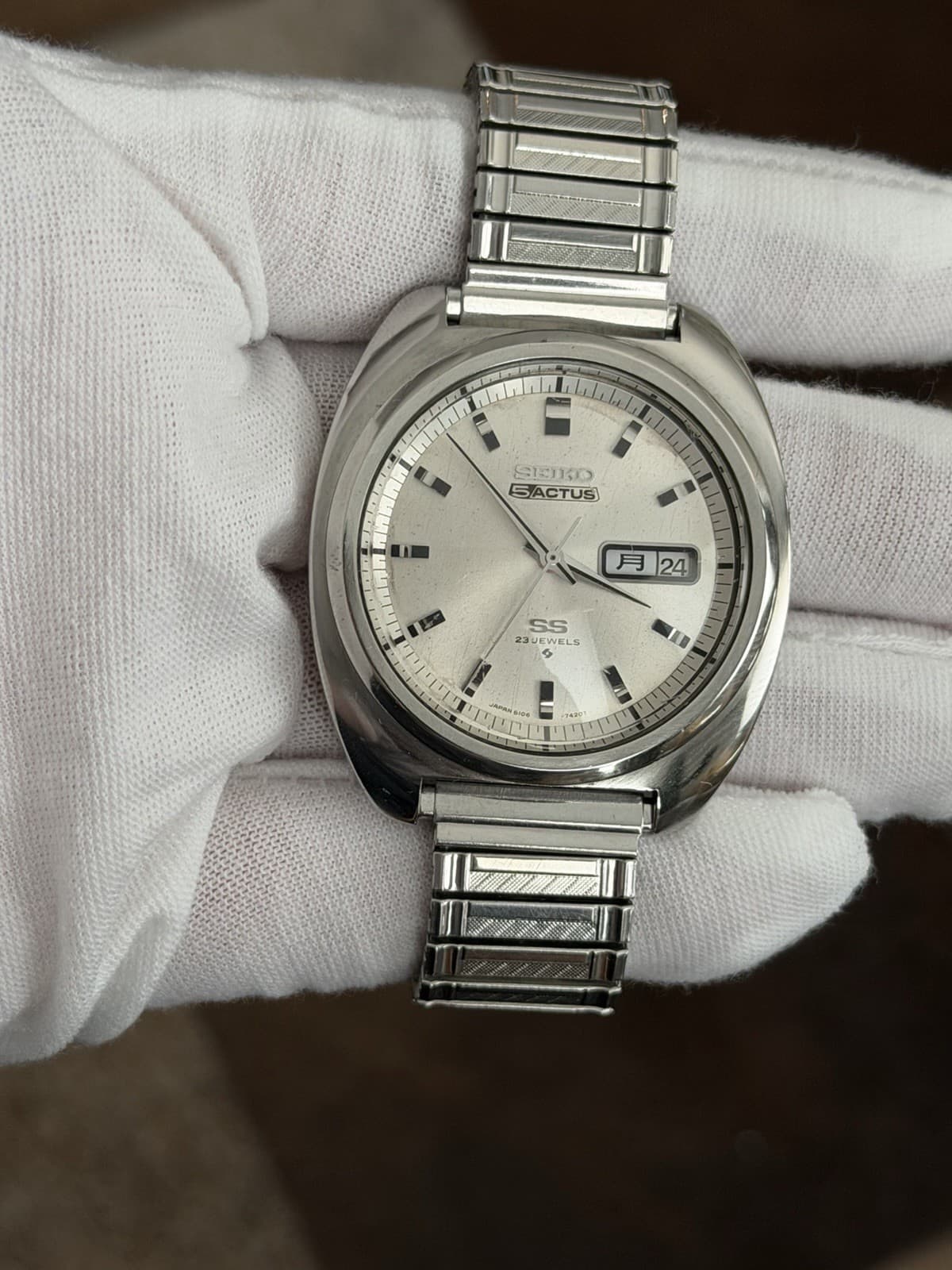 Rare Vintage Seiko 5 Actus 6106-7420 Men’s Automatic Dress Sports Watch JDM 70s - Image 1