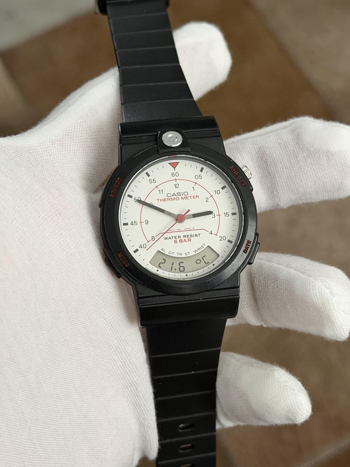 Rare Vintage Casio Thermo Meter AW-10 Men’s Ana-Digi Sports Watch JDM 1980s - Image 1