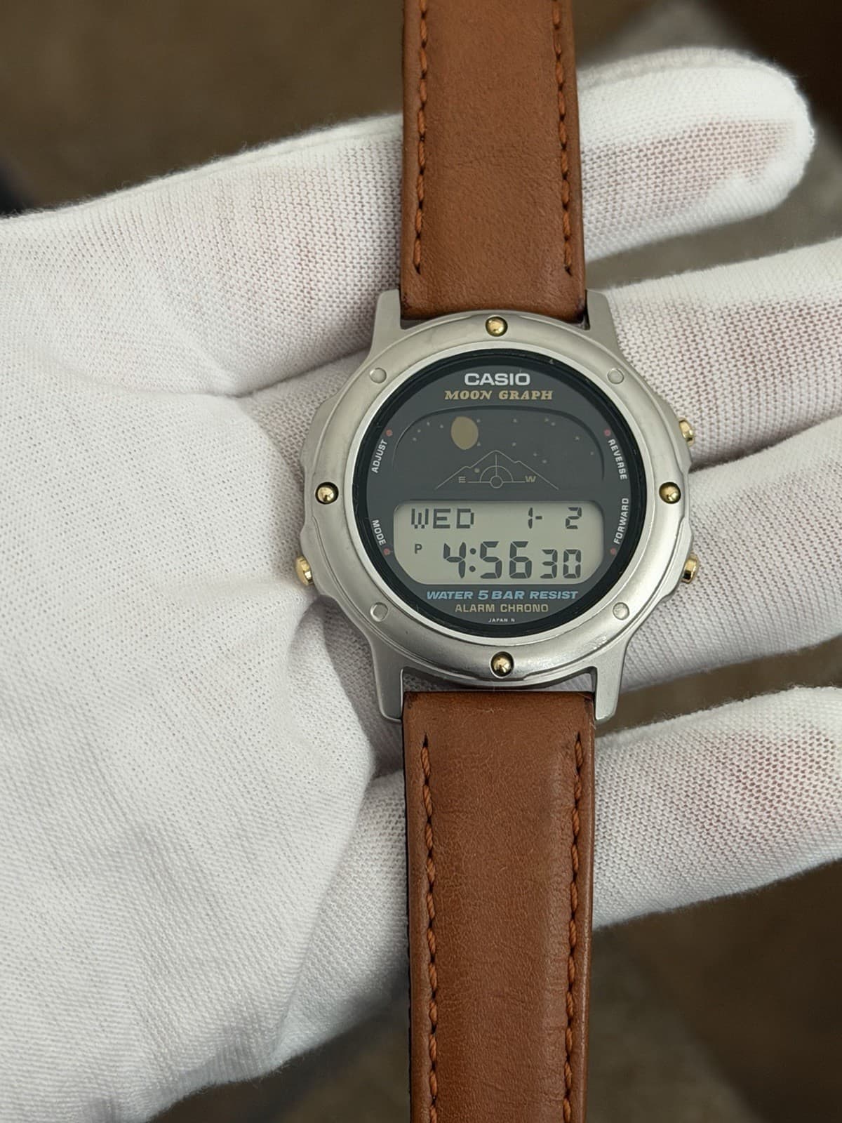 Rare Vintage Casio Moon Graph GMW-61 Men’s Digital Sports Watch JDM 1980s - Image 1