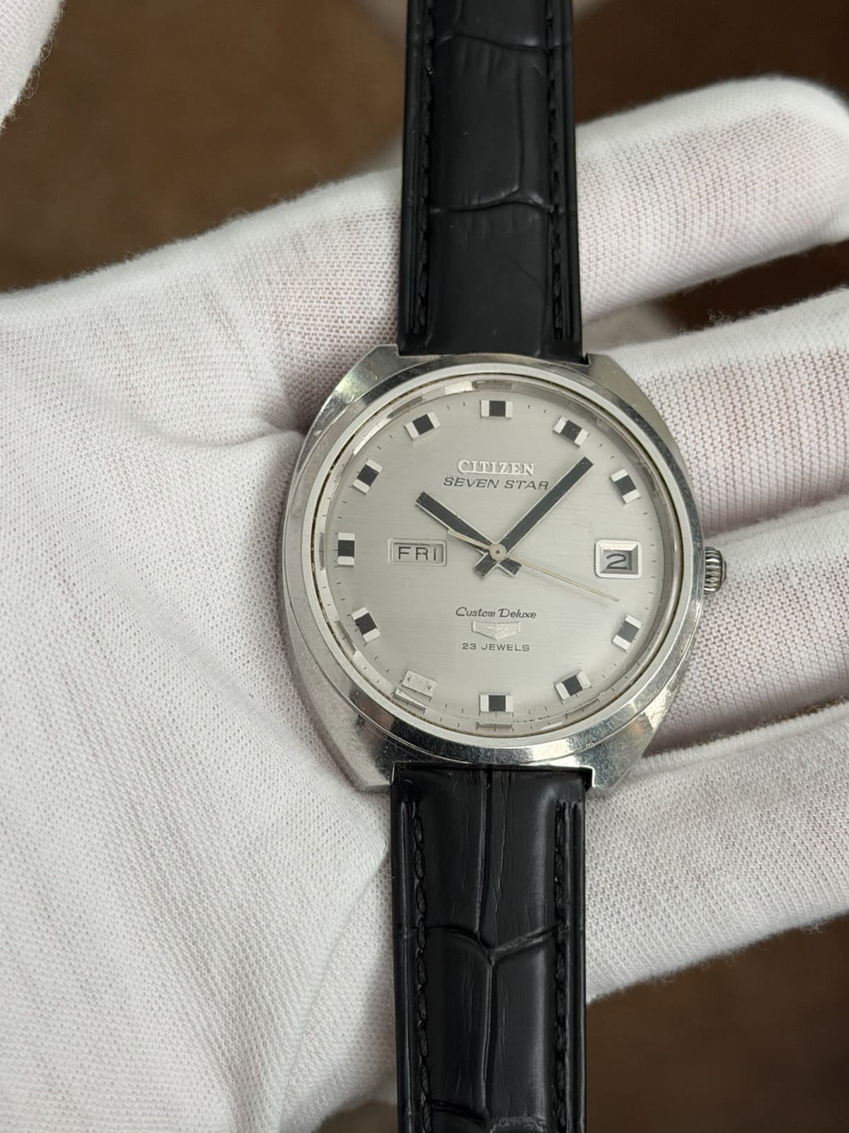 Rare Vintage Citizen Seven Star Custom Deluxe 23J Automatic Dress Watch JDM 60s