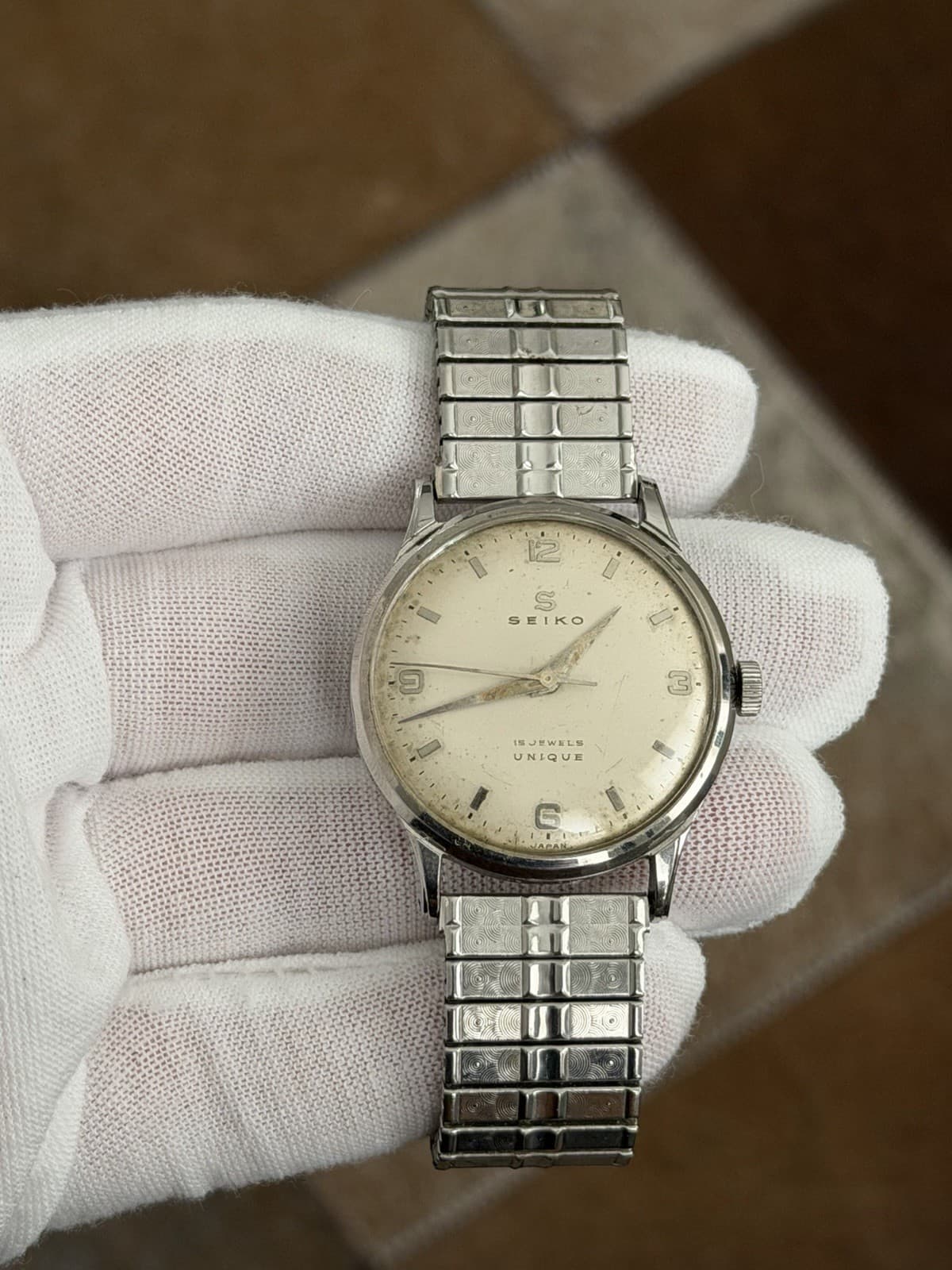 Rare Vintage Seiko Unique J13005 Seikosha 15J Men’s Classic Dress Watch JDM 50s - Image 1