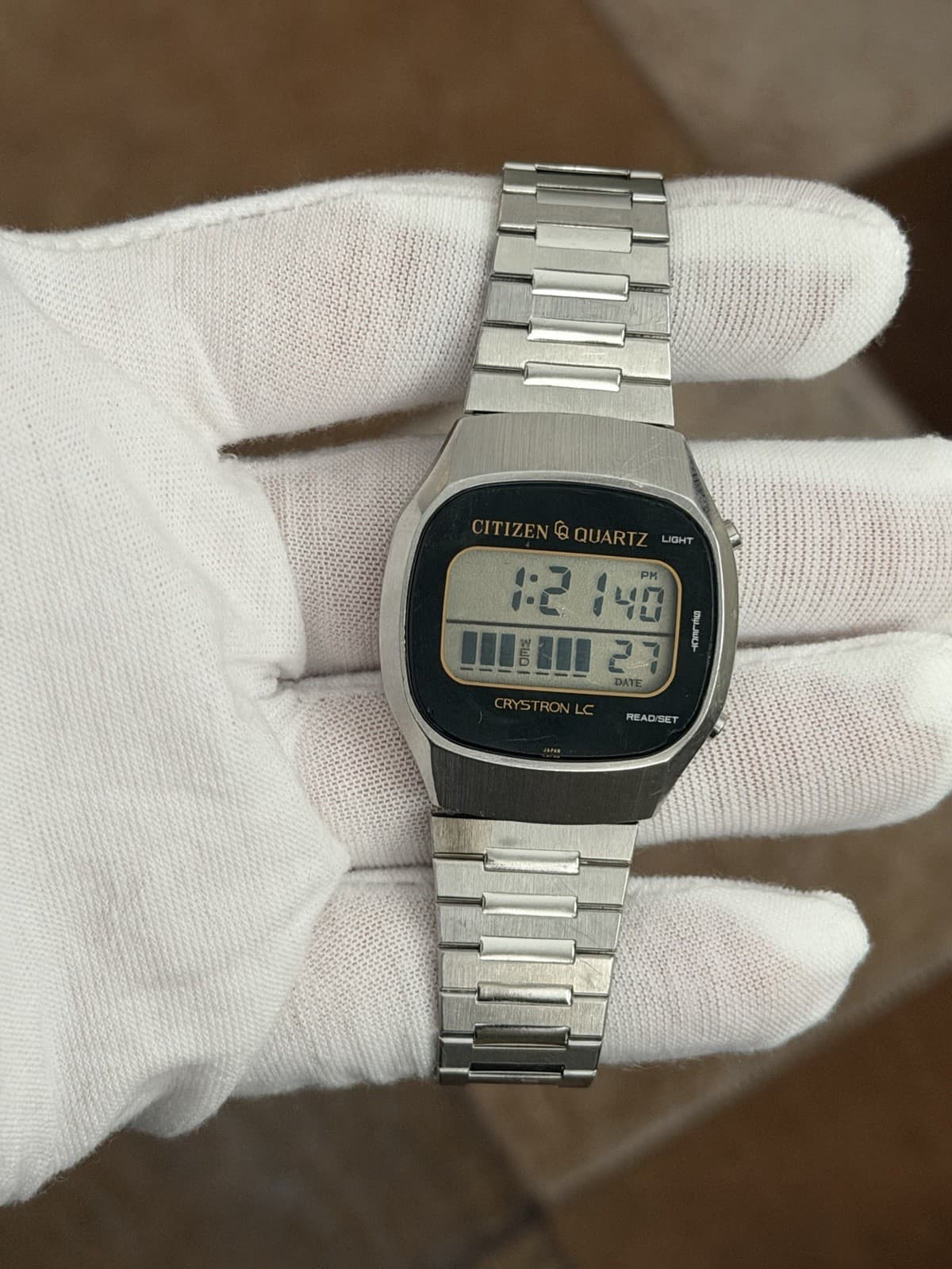 Rare Vintage Citizen Quartz Crystron LC 40-2010 Men’s Digital Watch JDM 1970s - Image 1