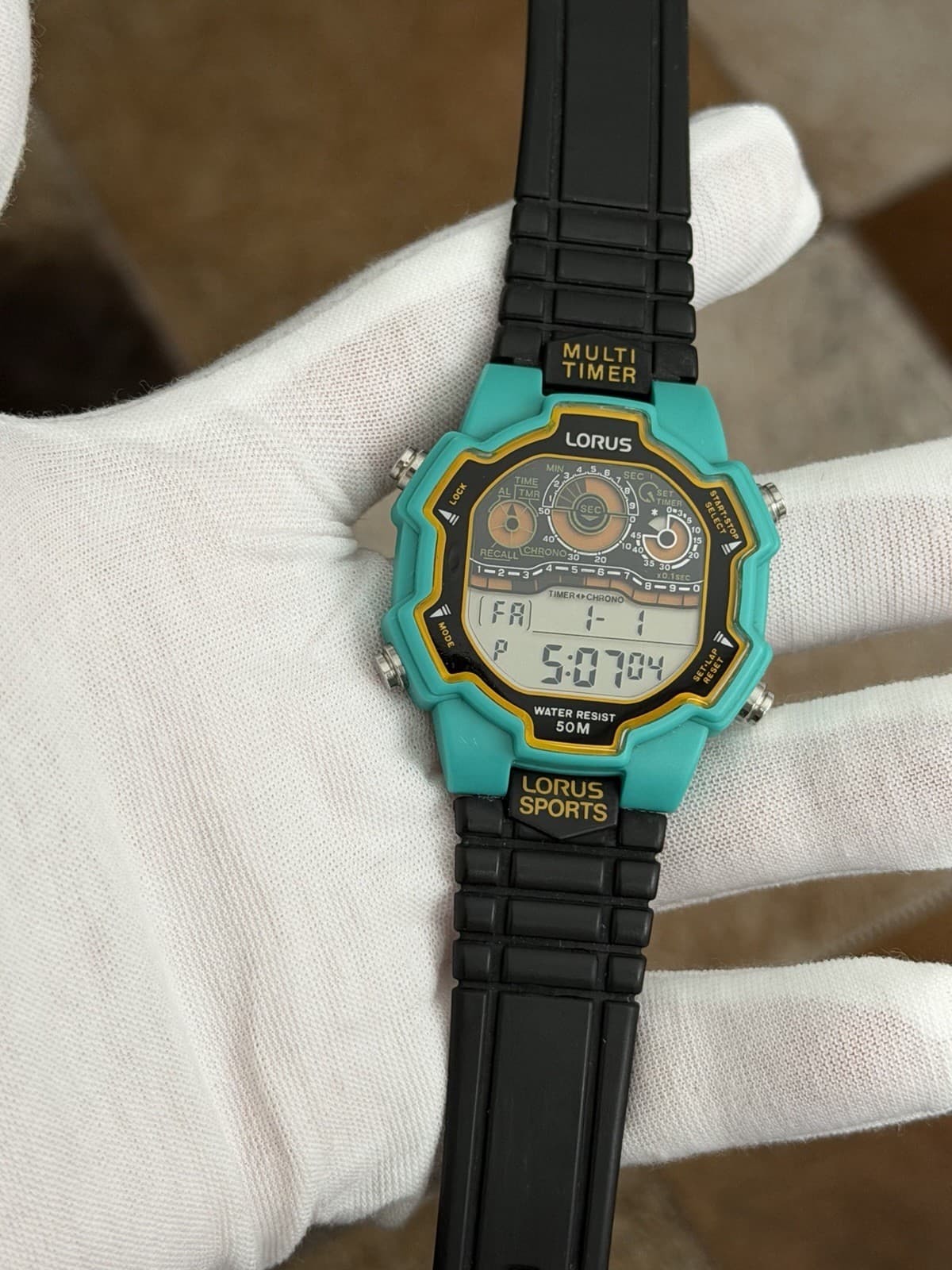 Rare Vintage Seiko Lorus Multi Timer W810-4000 Men’s Digital Sports Watch JDM