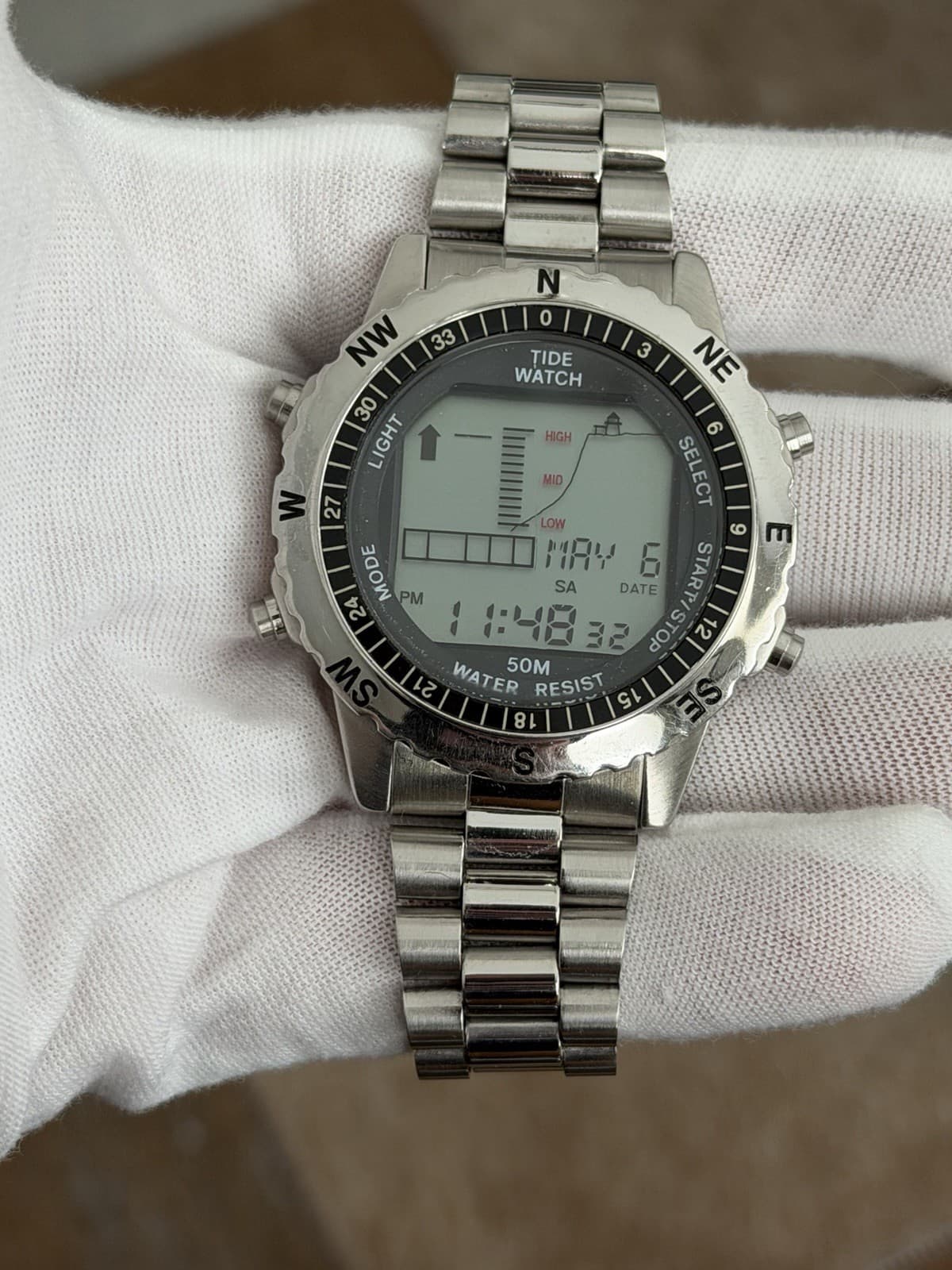 Rare Vintage Tidewatch Men’s Digital Tide Tracker Sports Watch JDM 1980s - Image 1