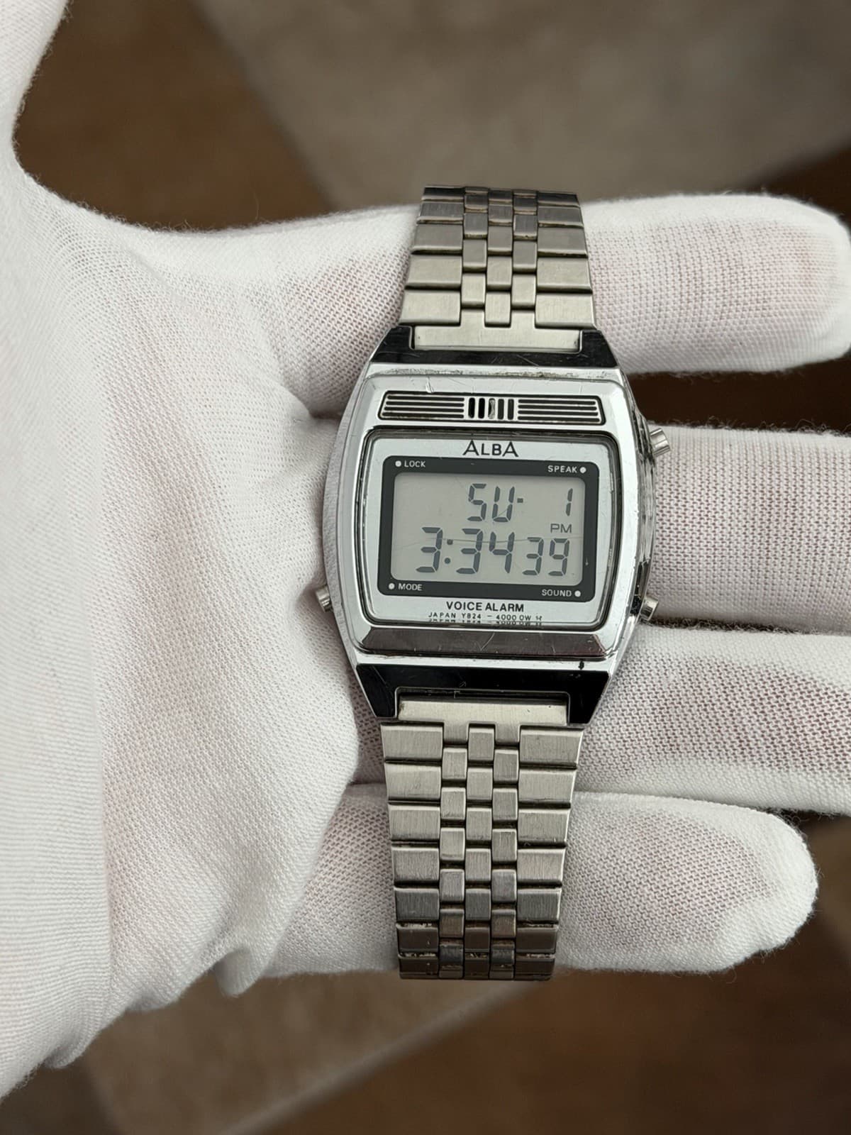 Rare Vintage Alba Voice Alarm Y824-4000 Men’s Digital Sports Watch JDM 1980s - Image 1