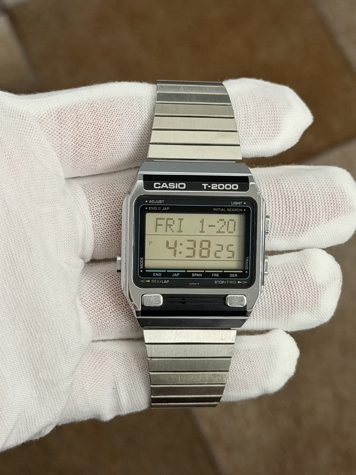 Rare Vintage Casio T-2000 Men’s Digital Dictionary Watch Module 219 JDM 1980s - Image 1